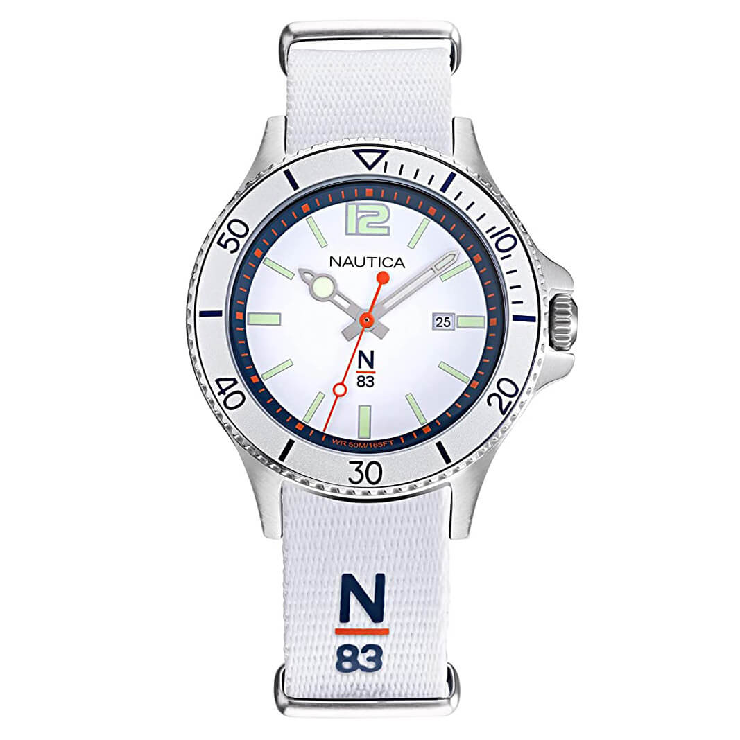 Nautica Men's Watch N-83 Accra Beach White NAPABS906-GR8 Sunglasses