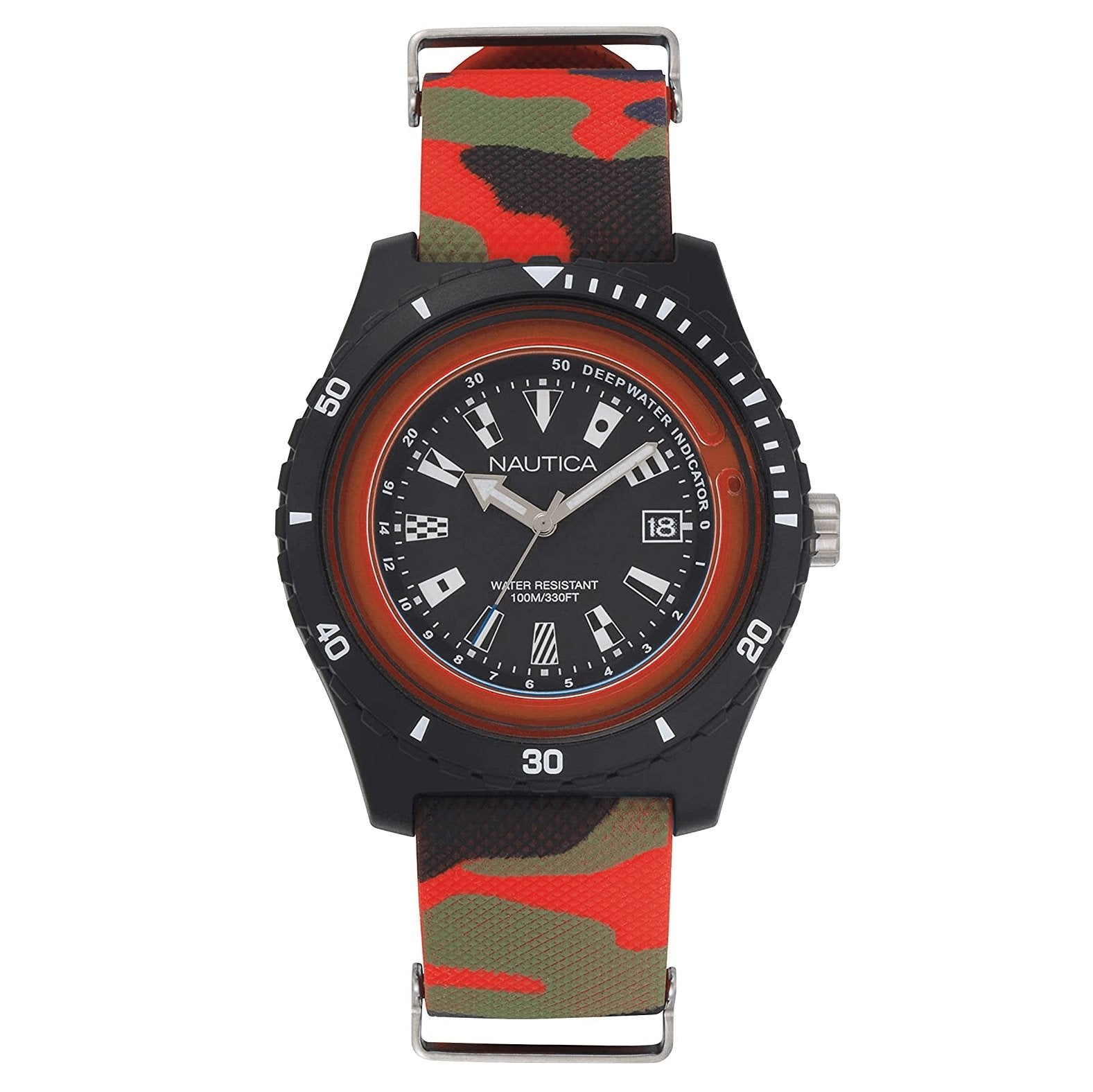 Nautica Men's Watch Surfside Orange Camo NAPSRF008-GR8 Sunglasses