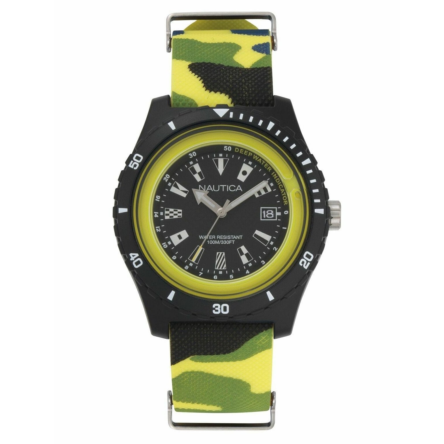 Nautica Men's Watch Surfside Yellow Camo NAPSRF007 - Watches & Crystals