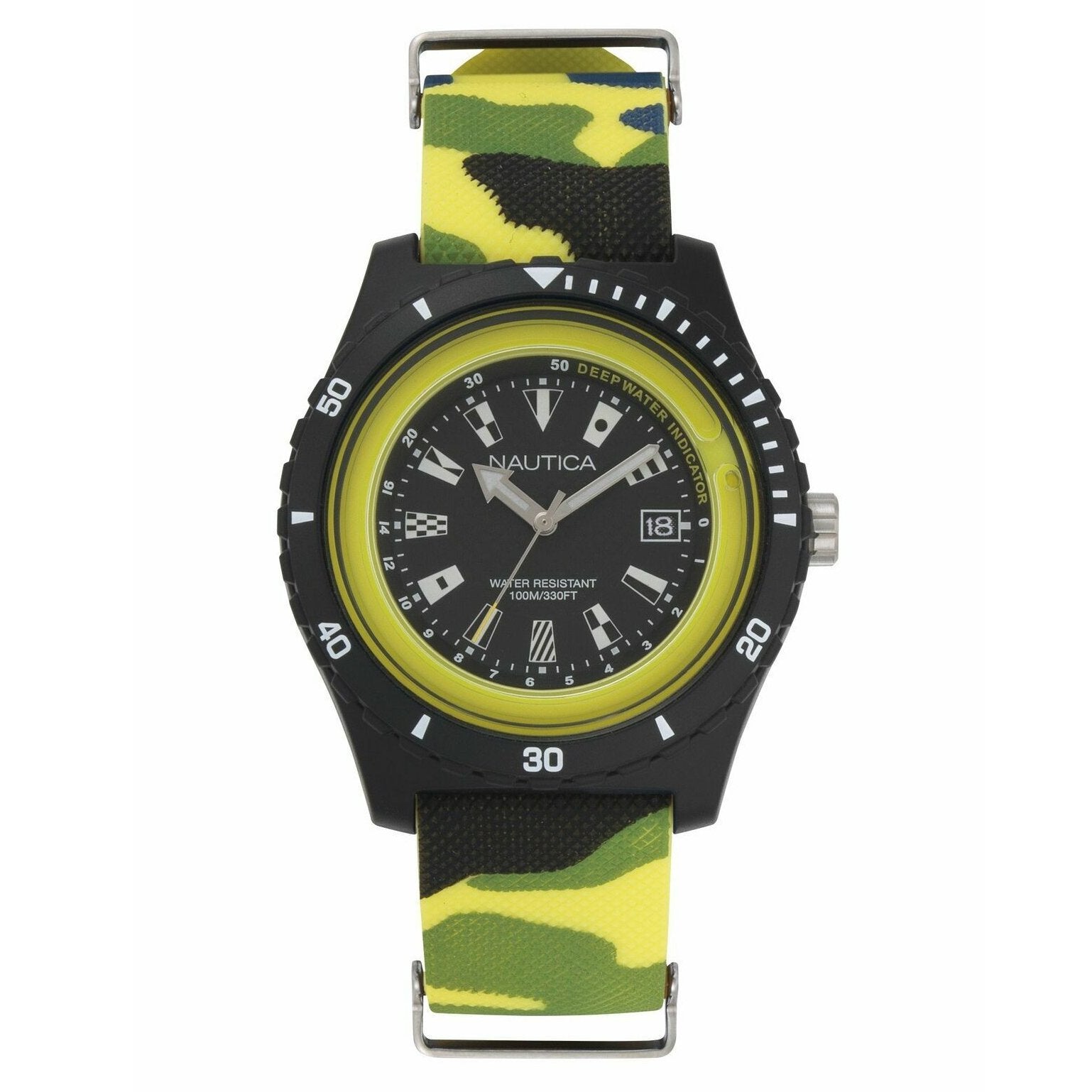 Nautica Men's Watch Surfside Yellow Camo NAPSRF007-GR8 Sunglasses