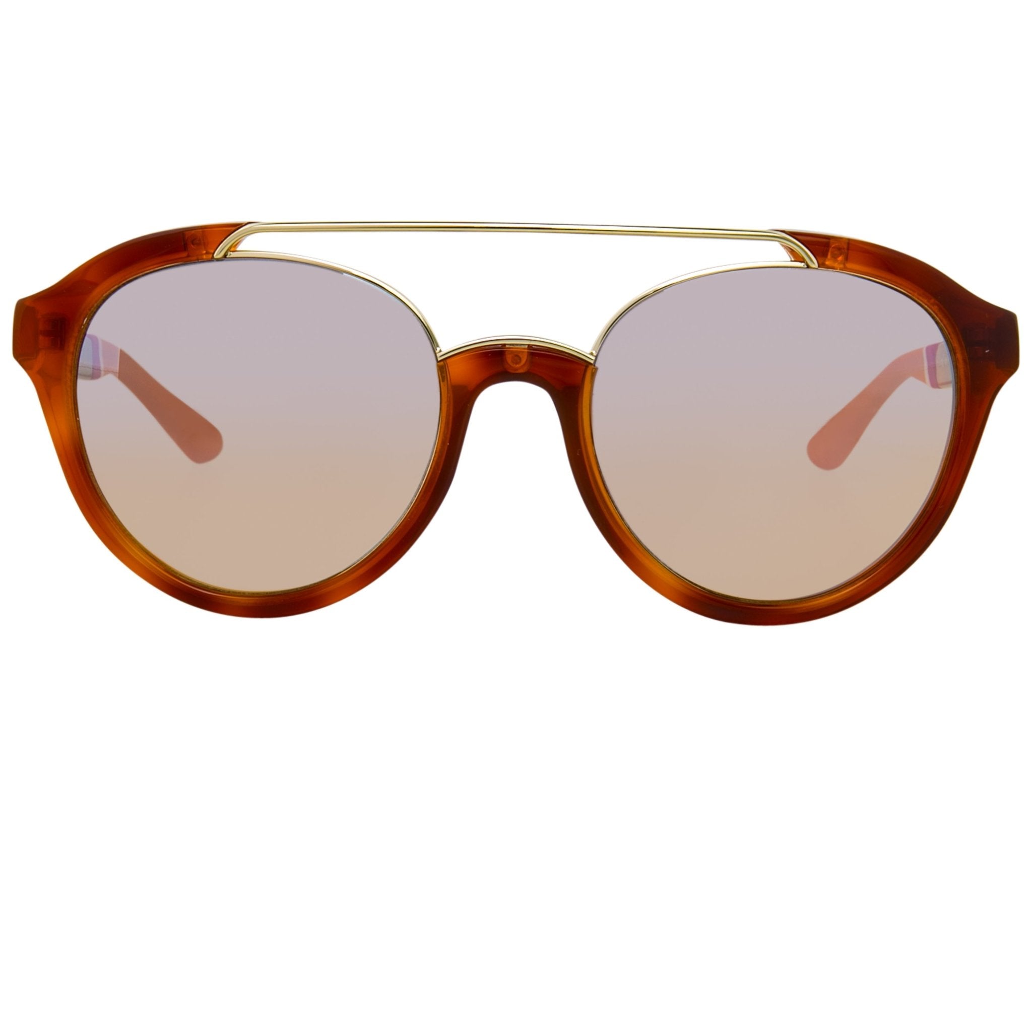 Orlebar Brown Sunglasses Round Amber Tortise Shell and Orange OB42C3SUN-GR8 Sunglasses