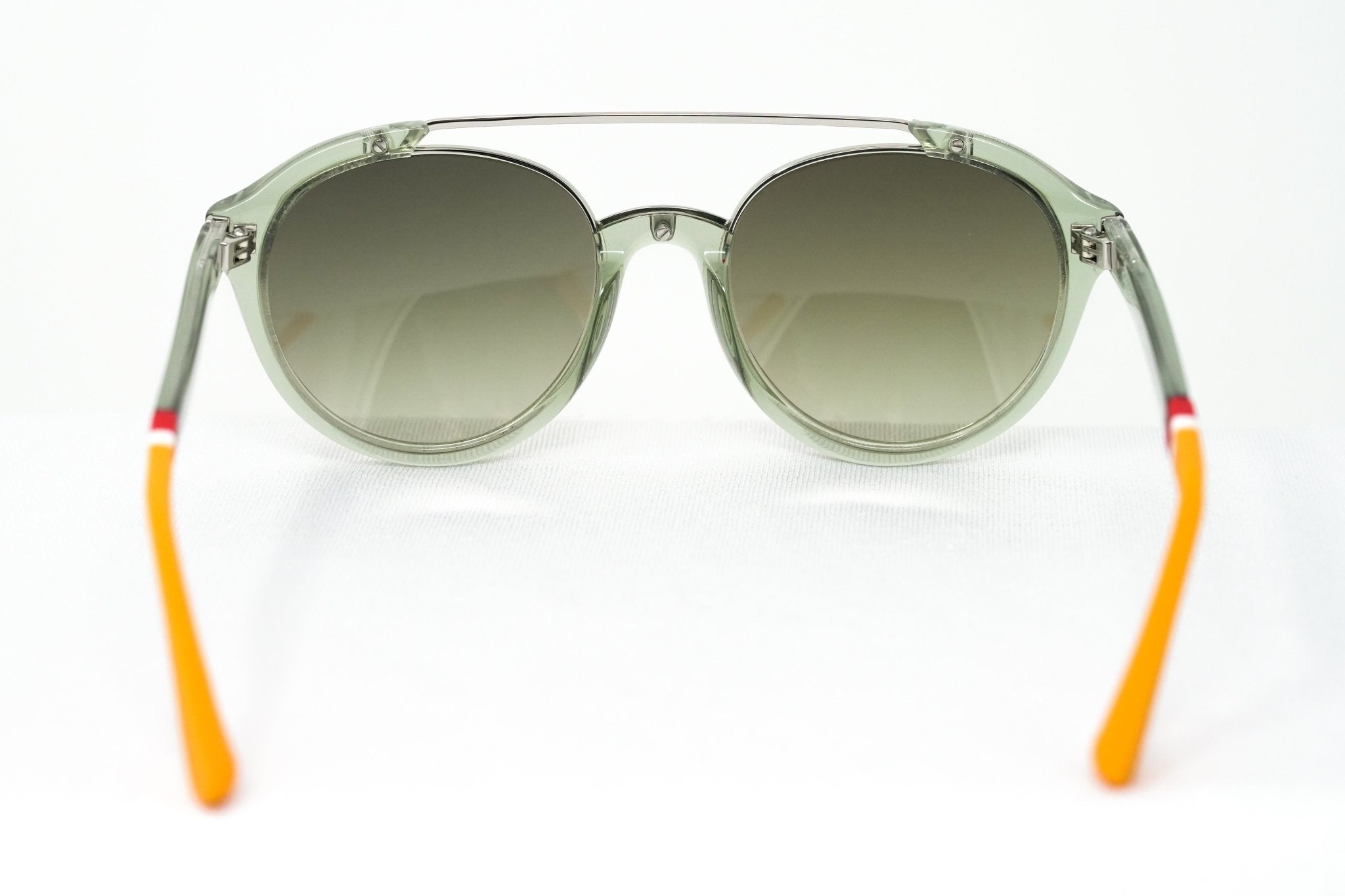 Orlebar Brown Sunglasses Round Transparent Green and Orange-GR8 Sunglasses