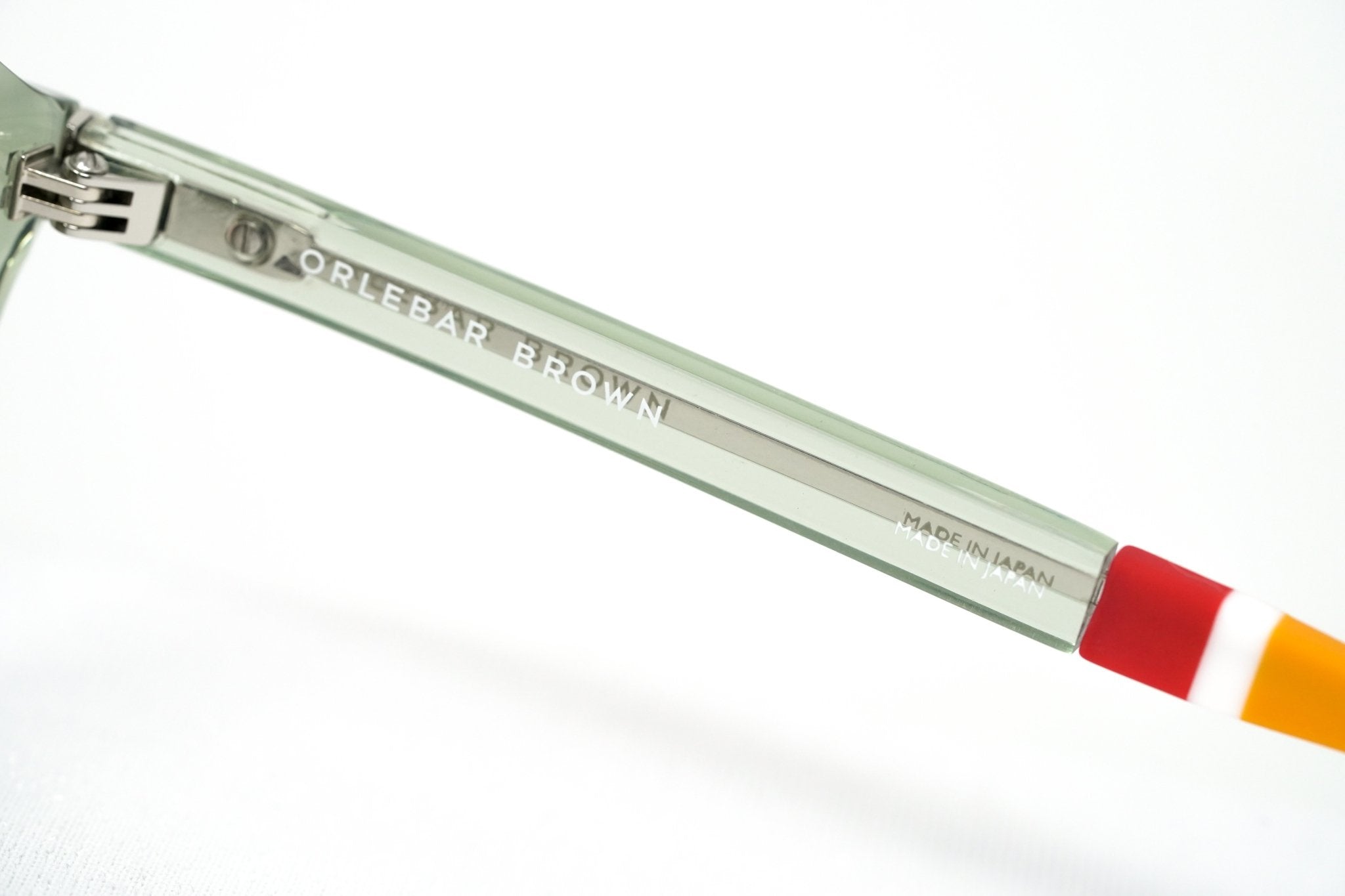 Orlebar Brown Sunglasses Round Transparent Green and Orange-GR8 Sunglasses