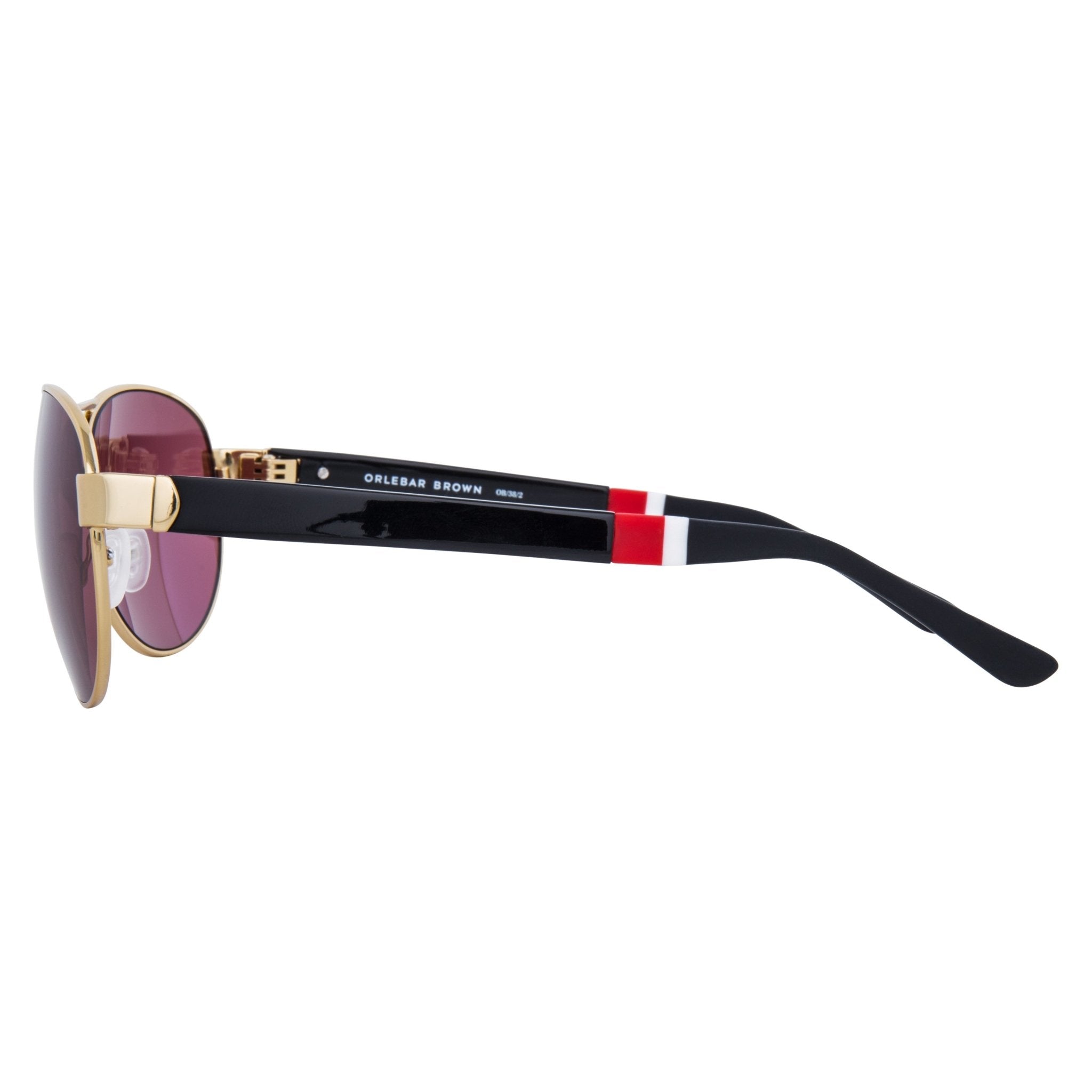 Orlebar Brown Sunglasses Yellow Gold and Purple-GR8 Sunglasses