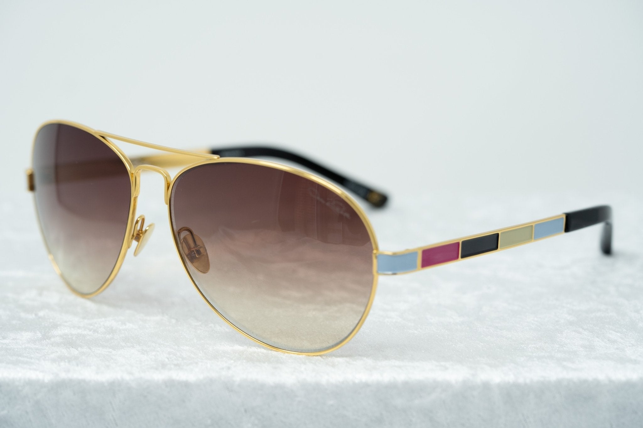Oscar De La Renta Sunglasses Gold and Brown Graduated Lenses - ODLR44C4SUN - Watches & Crystals