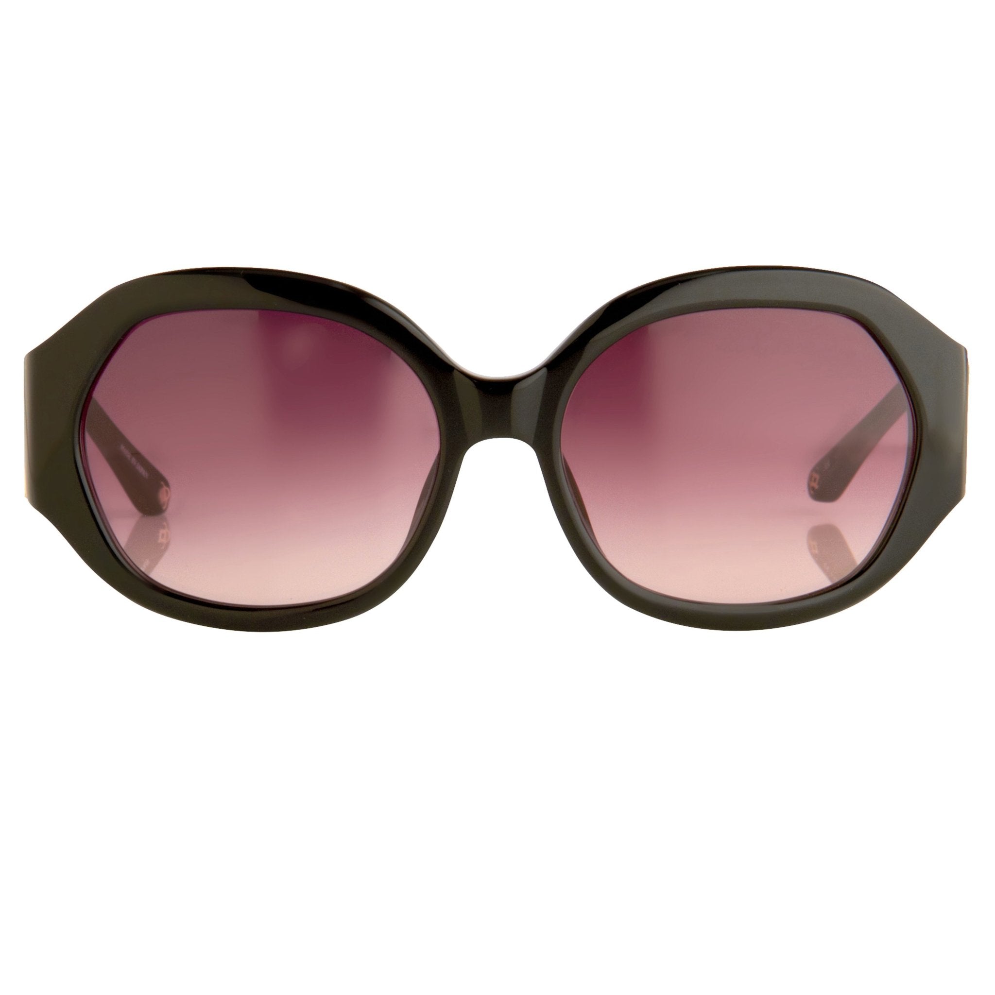 Oscar De La Renta Sunglasses Jackie O Black and Pink-GR8 Sunglasses