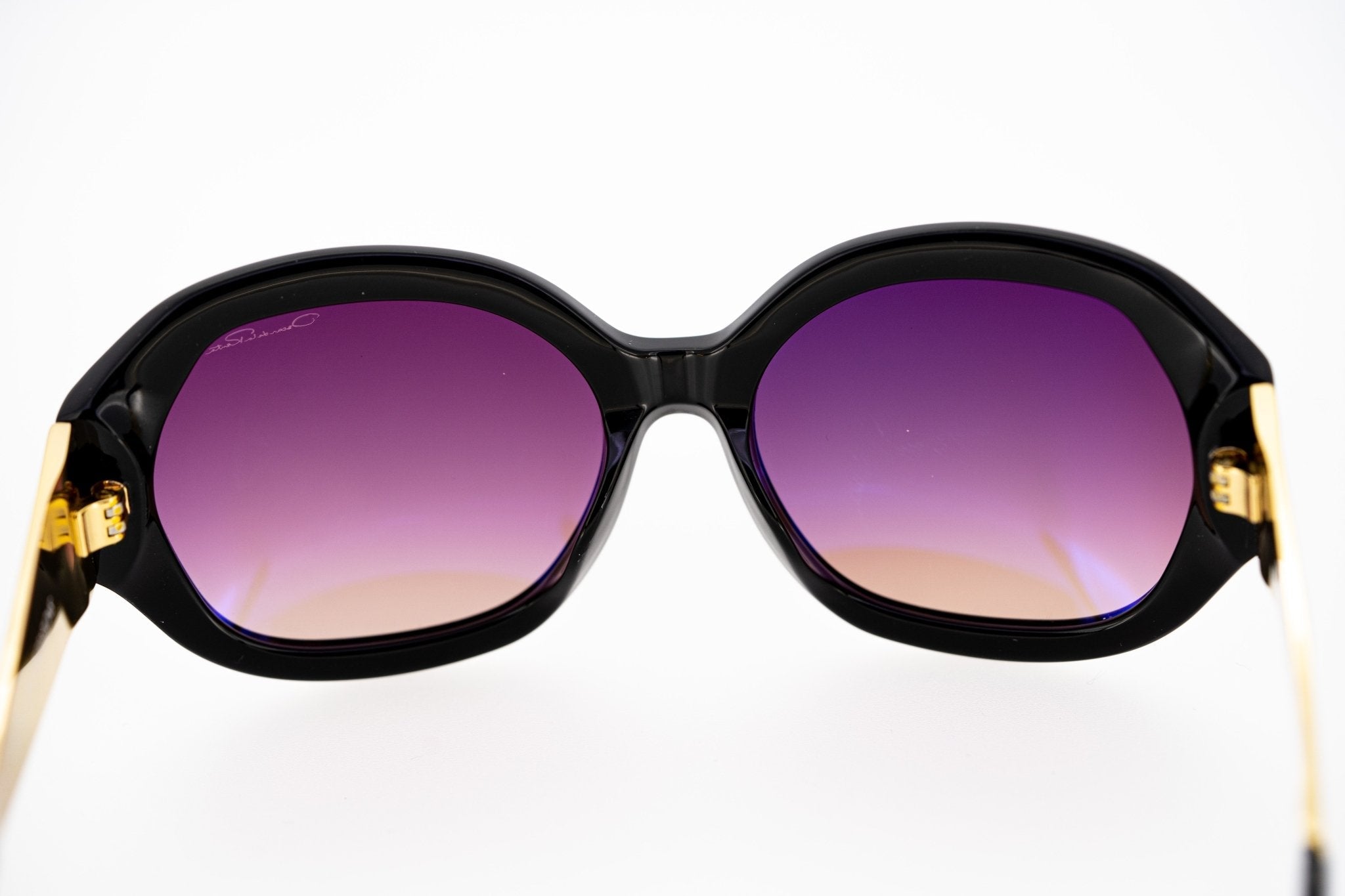 Oscar De La Renta Sunglasses Jackie O Black and Pink Lenses - ODLR34C1SUN - Watches & Crystals