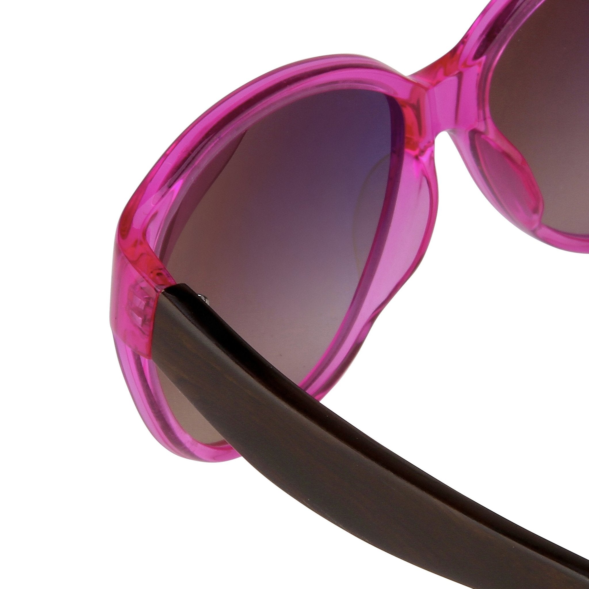 Oscar De La Renta Sunglasses Oval Pink and Dark Grey-GR8 Sunglasses