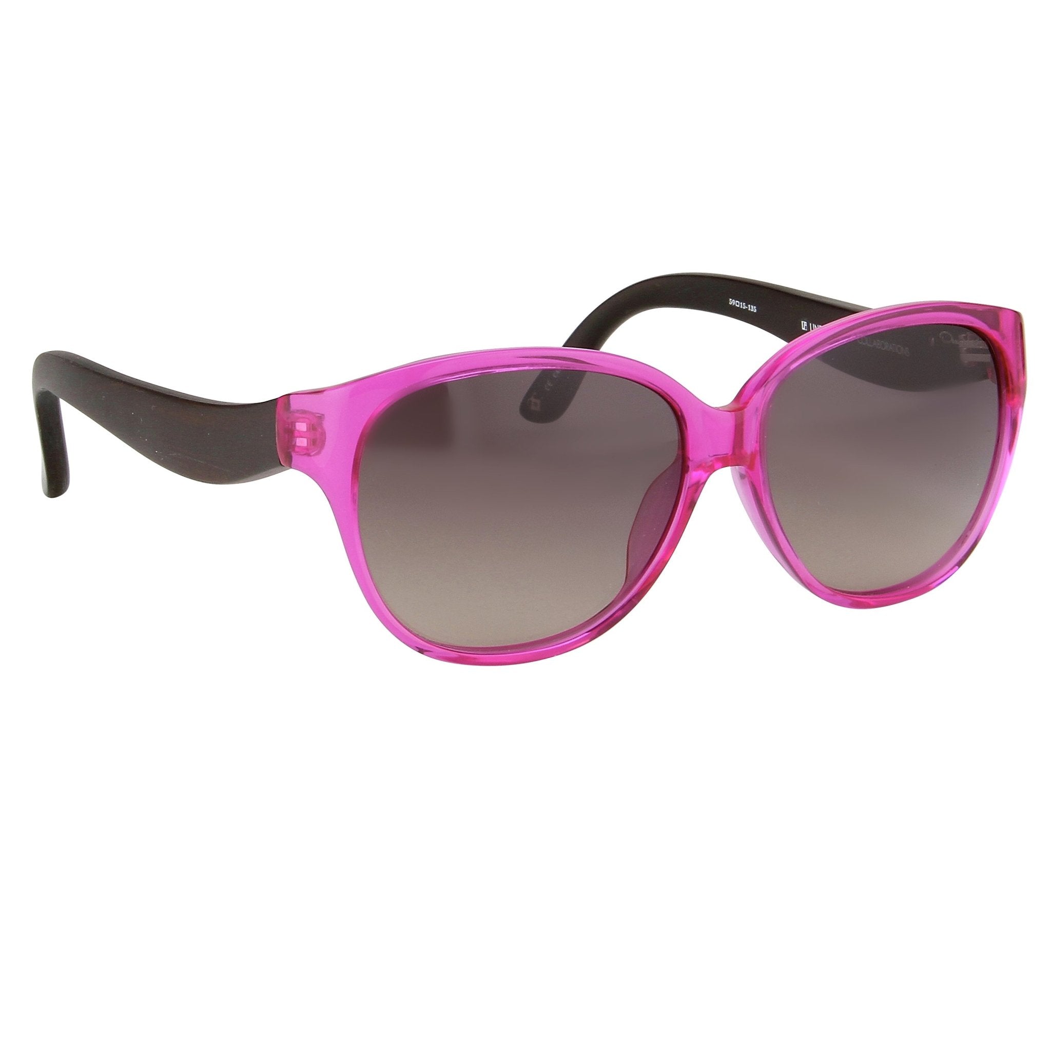 Oscar De La Renta Sunglasses Oval Pink and Dark Grey-GR8 Sunglasses