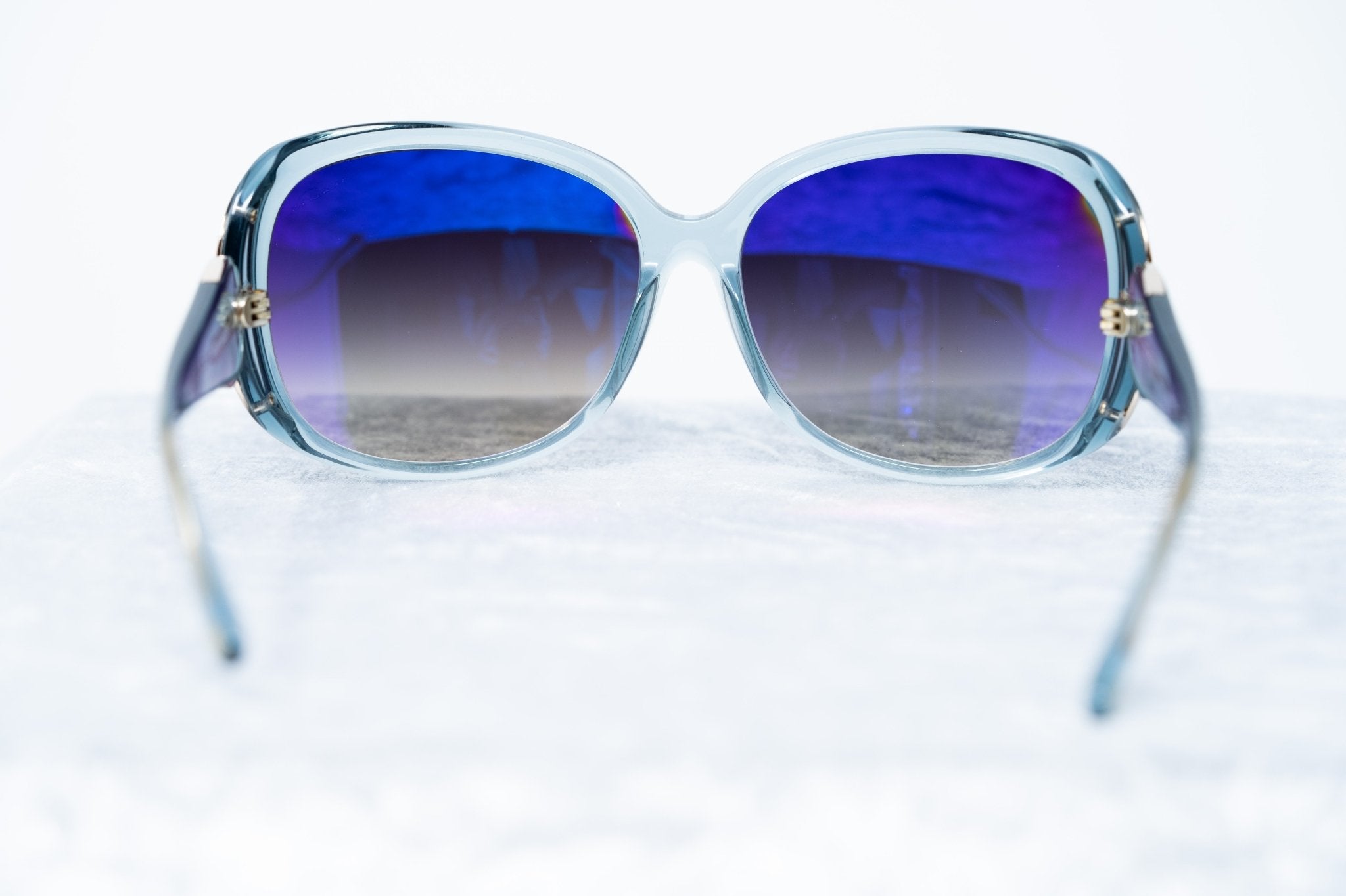 Oscar De La Renta Sunglasses Oversized Blue and Dark Grey-GR8 Sunglasses