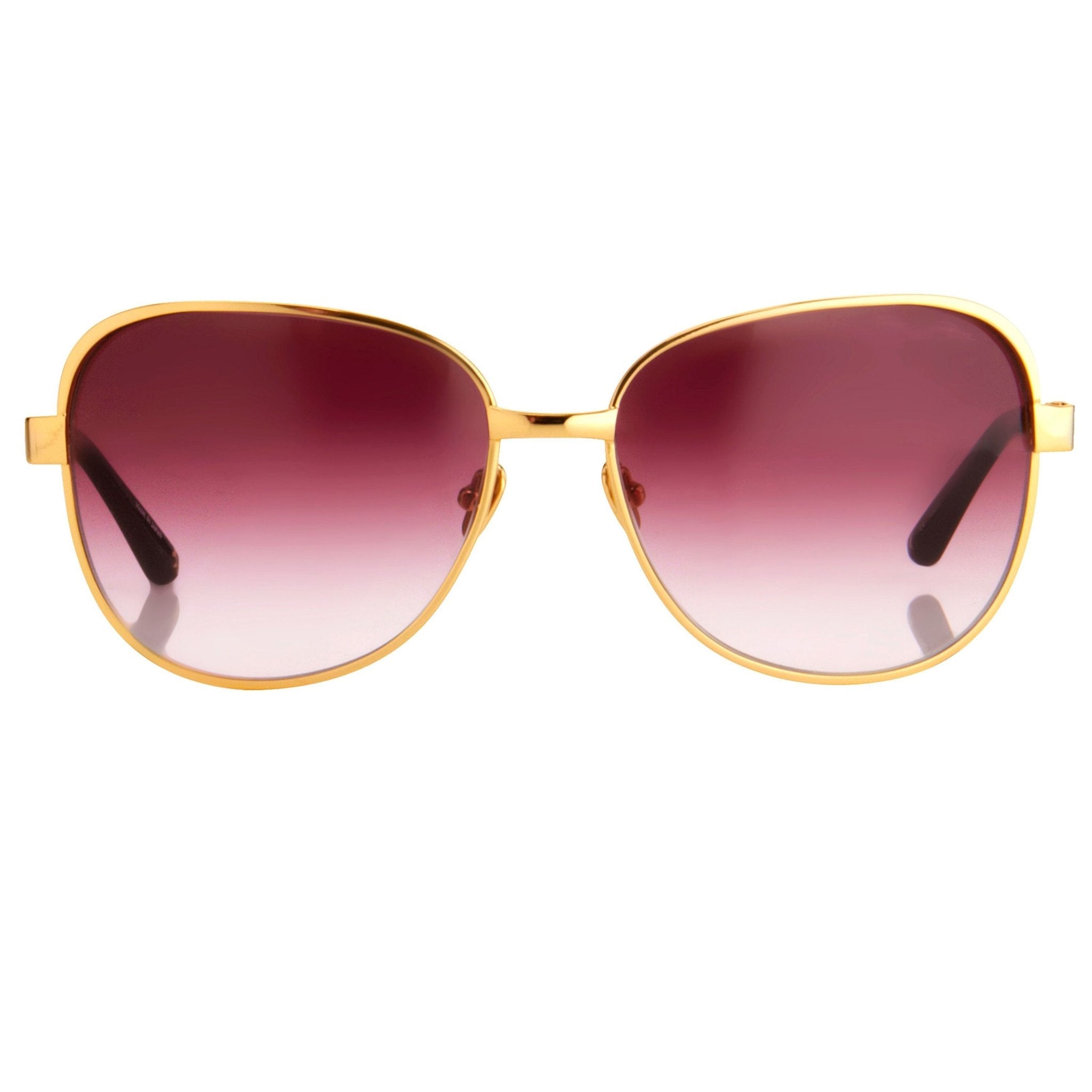 Oscar De La Renta Sunglasses Oversized Gold and Purple-GR8 Sunglasses