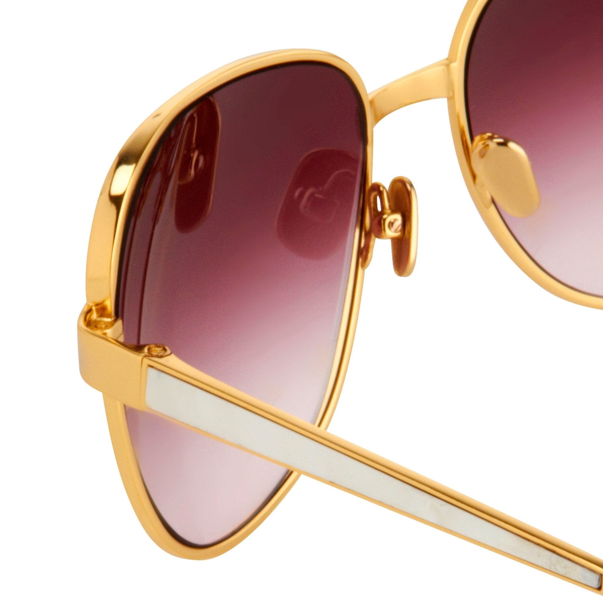 Oscar De La Renta Sunglasses Oversized Gold and Purple-GR8 Sunglasses