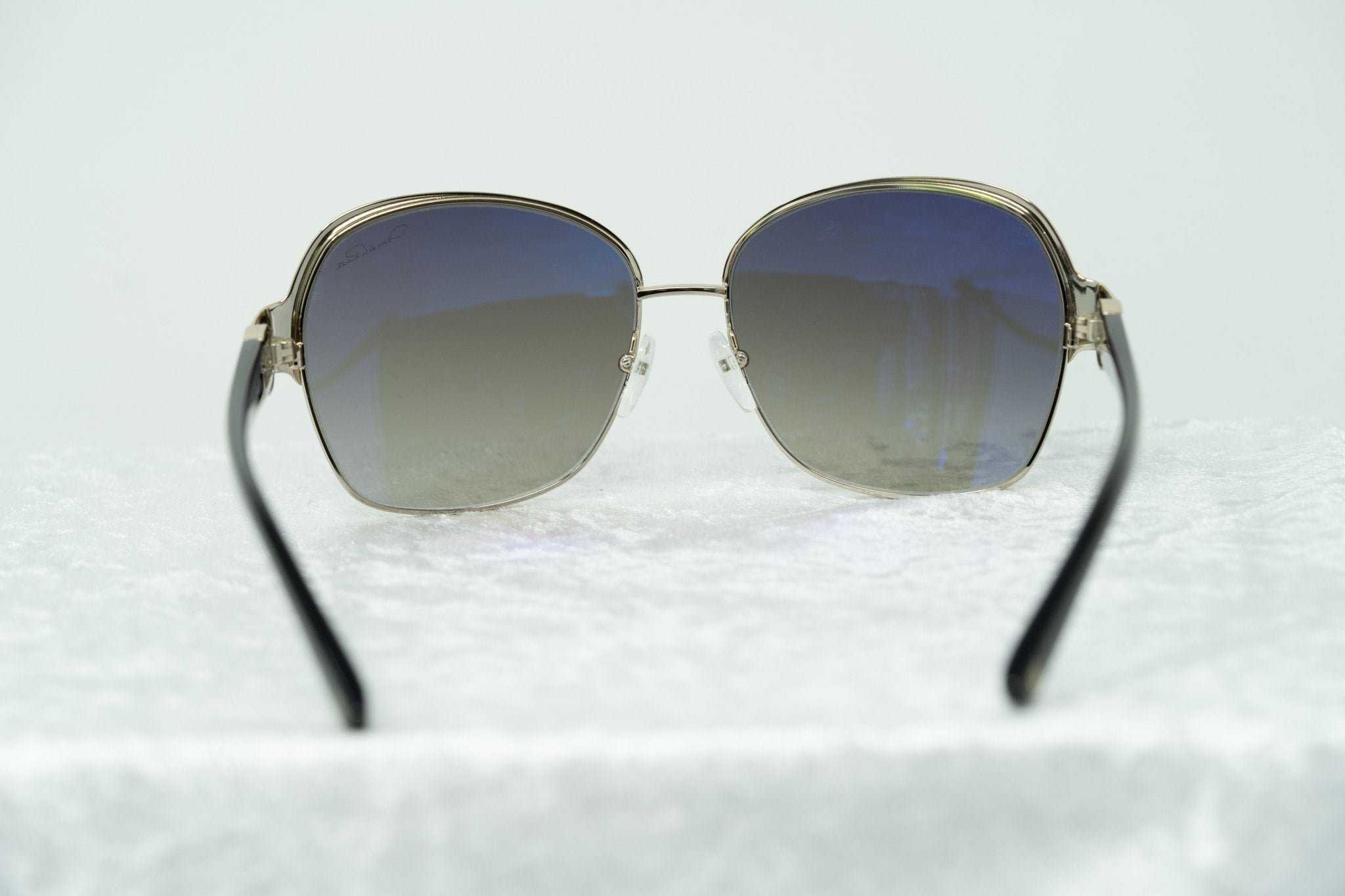 Oscar De La Renta Sunglasses Oversized Aquamarine Enamel and Grey-GR8 Sunglasses