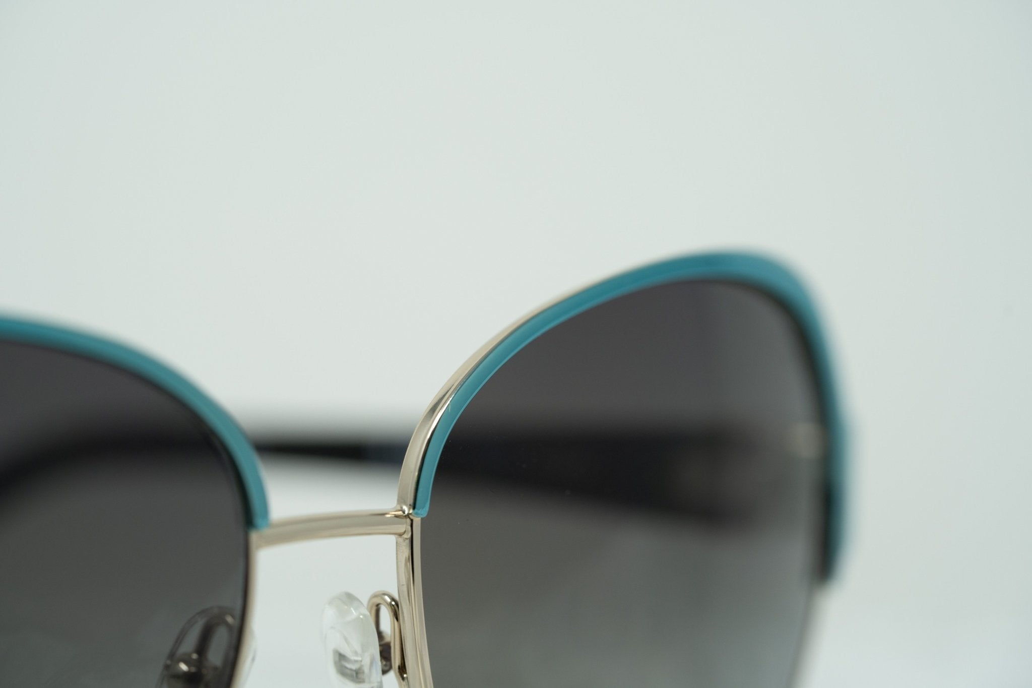 Oscar De La Renta Sunglasses Oversized Aquamarine Enamel and Grey-GR8 Sunglasses