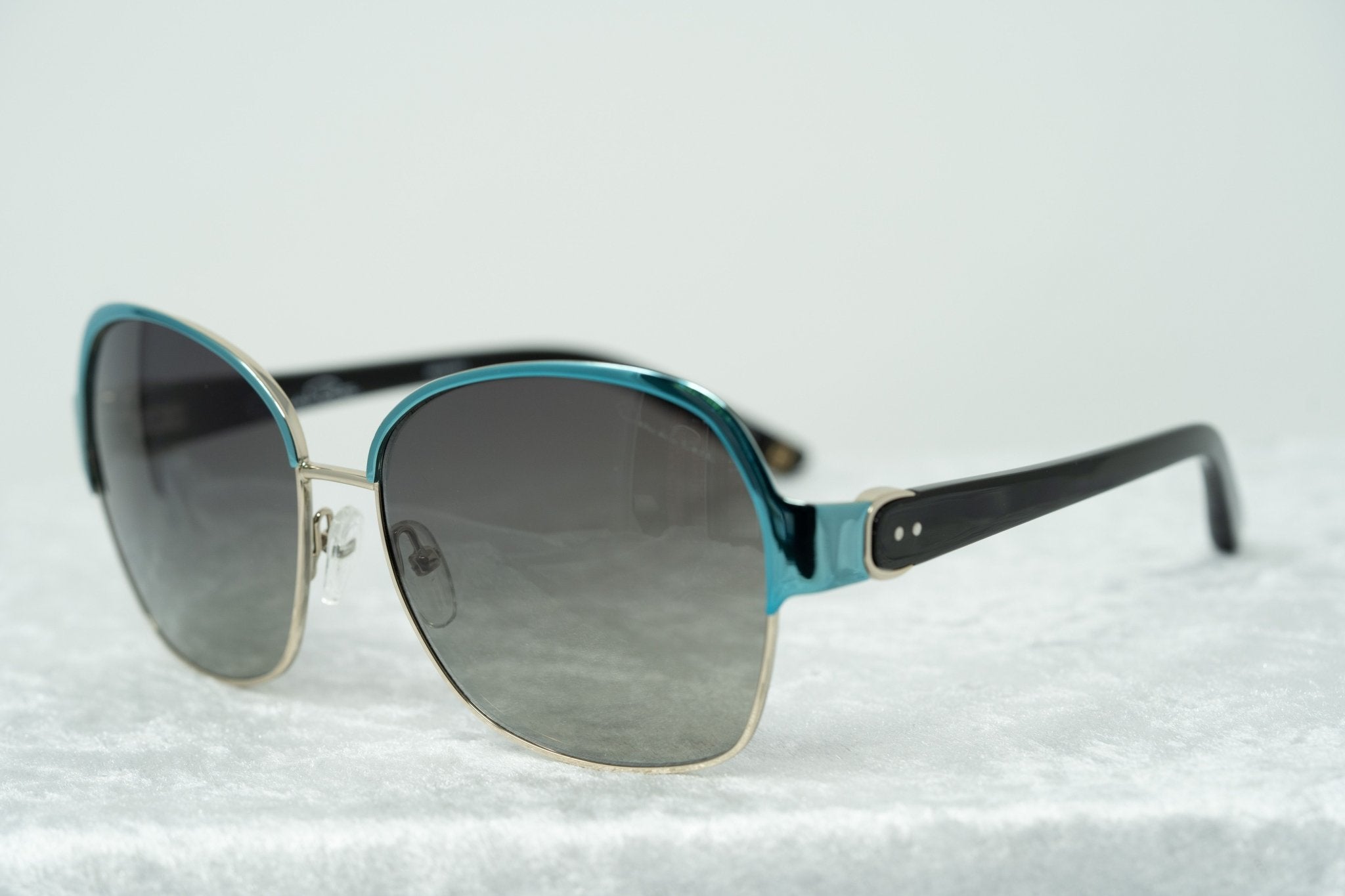 Oscar De La Renta Sunglasses Oversized Aquamarine Enamel and Grey-GR8 Sunglasses