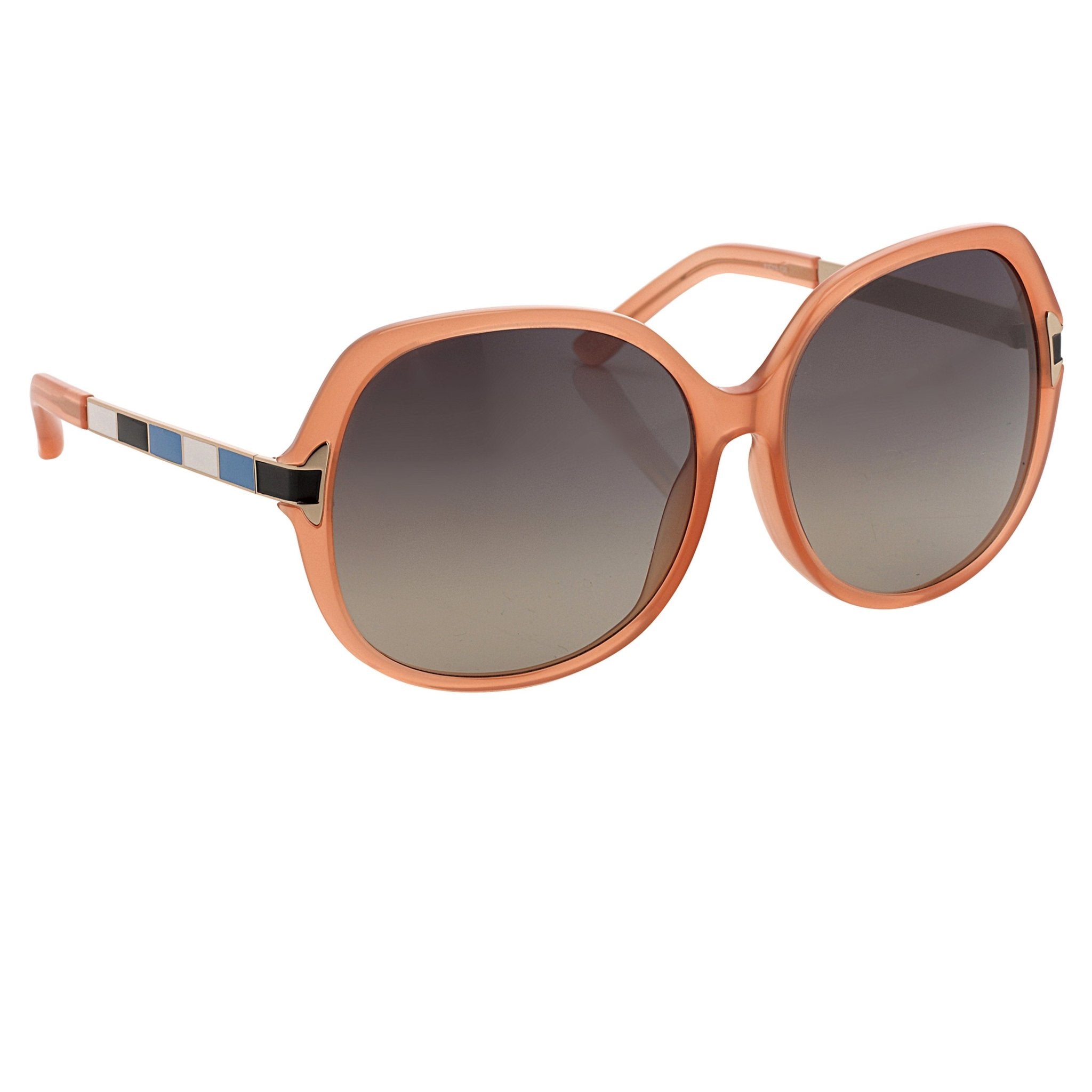 Oscar De La Renta Sunglasses Round Oversized Orange and Grey-GR8 Sunglasses