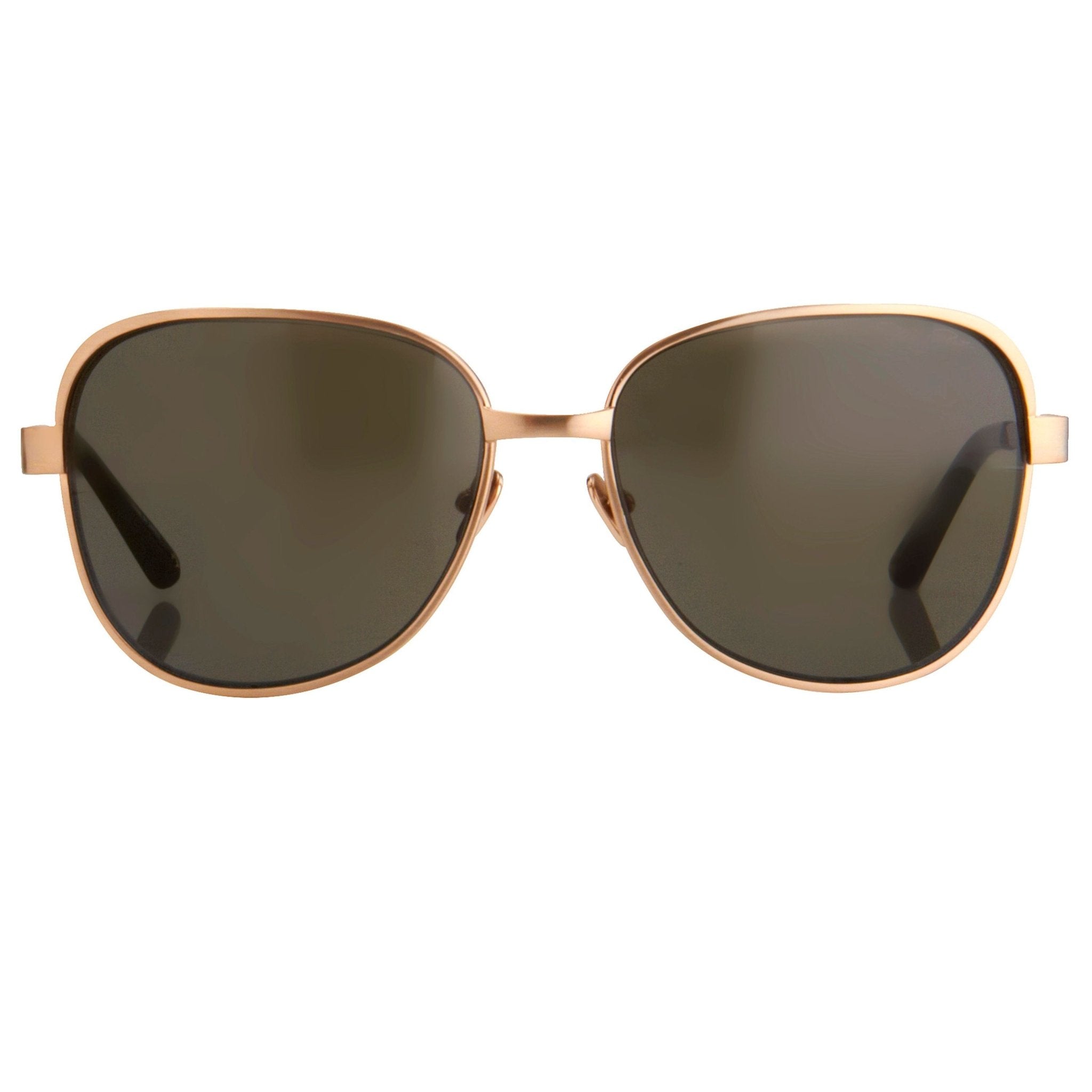 Oscar De La Renta Sunglasses Oversized Rose Gold and Green-GR8 Sunglasses