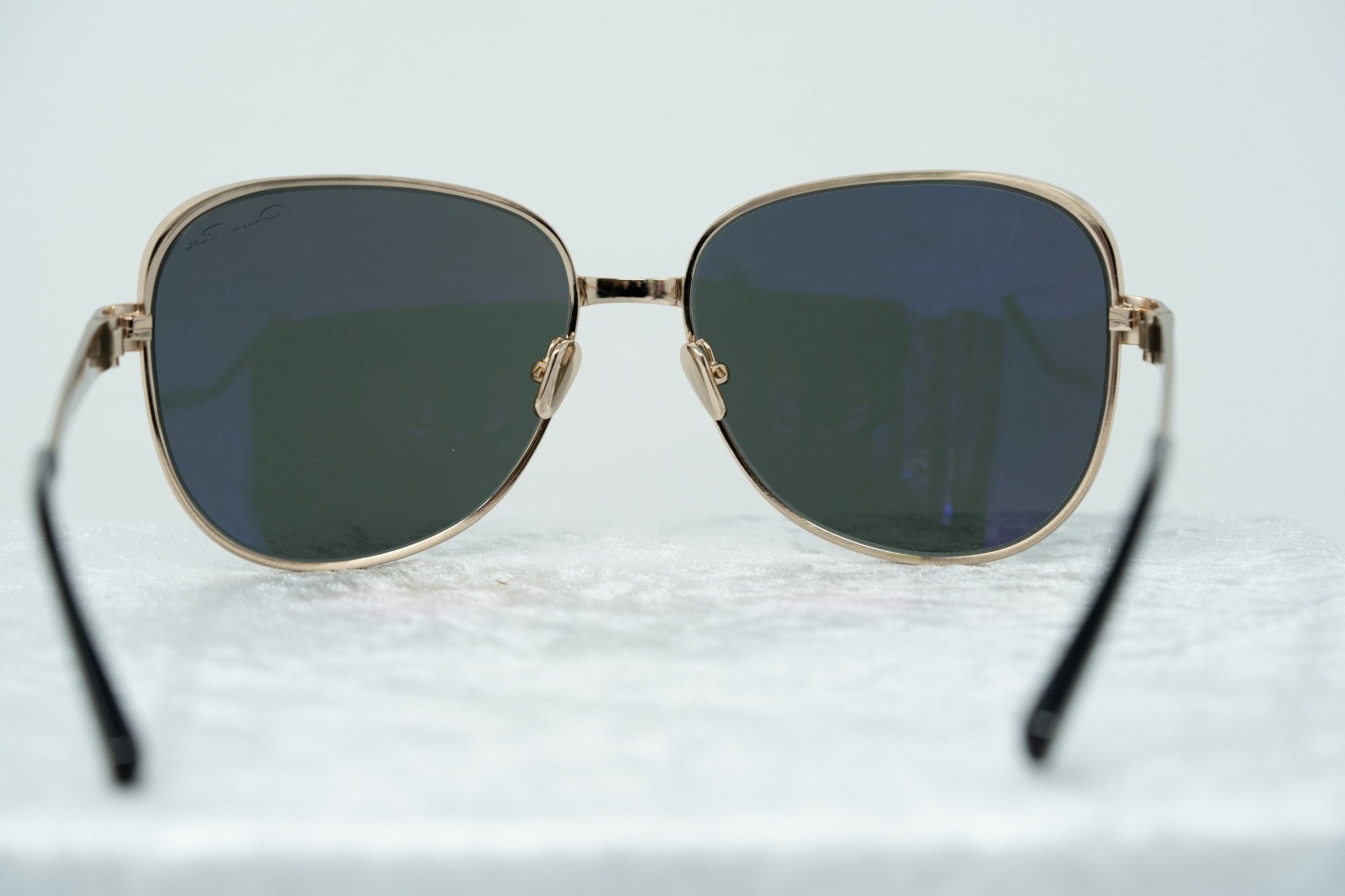 Oscar De La Renta Sunglasses Oversized Frame Rose Gold and Green Lenses Category 3 - ODLR32C2SUN - Watches & Crystals