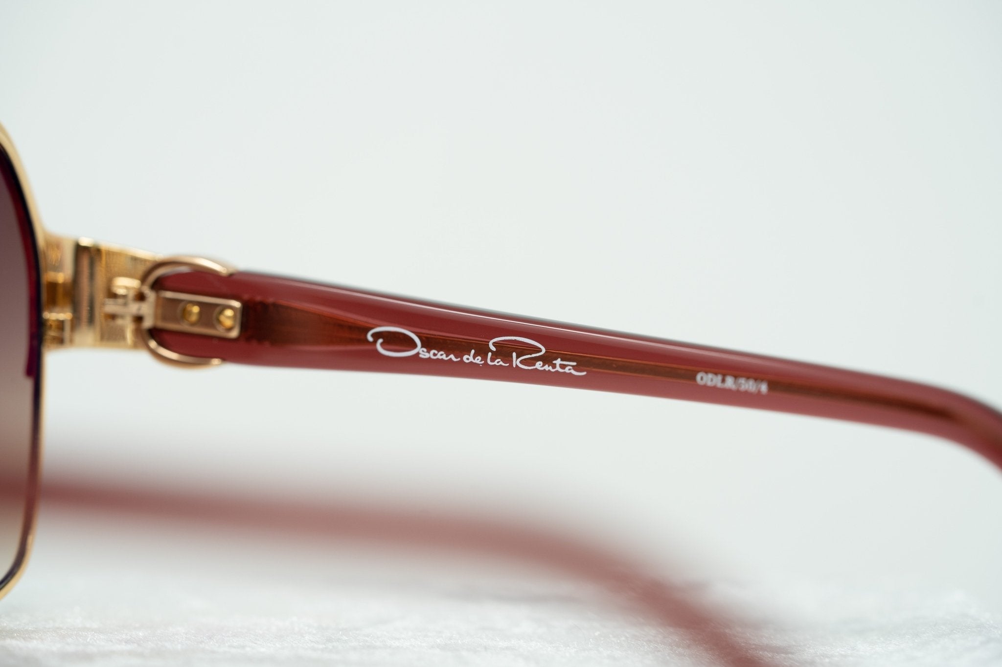 Oscar De La Renta Sunglasses Oversized Russian Gold Red and Grey-GR8 Sunglasses