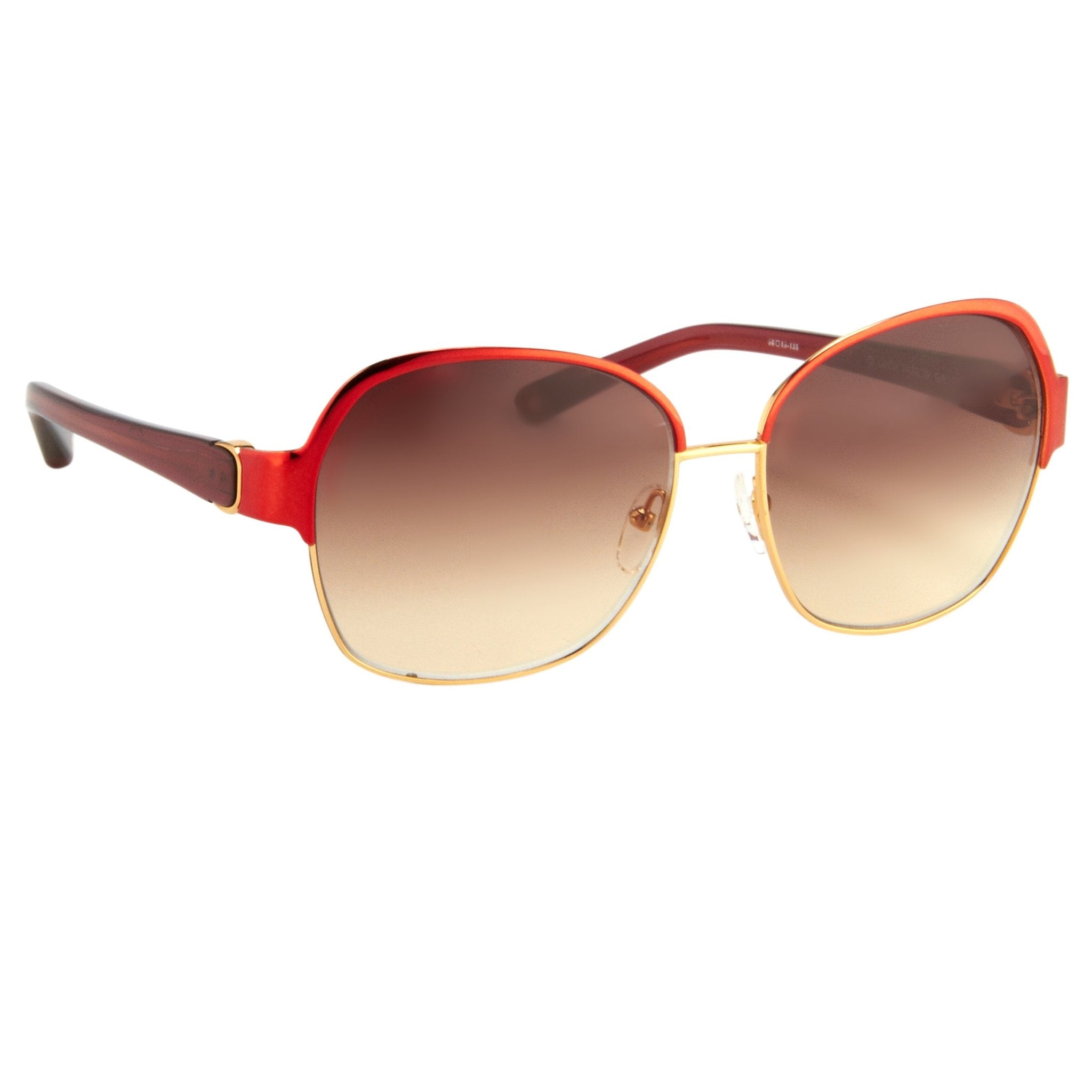 Oscar De La Renta Sunglasses Oversized Russian Gold Red and Grey-GR8 Sunglasses