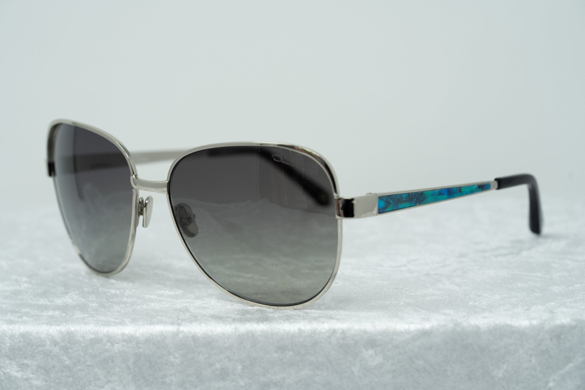 Oscar De La Renta Sunglasses Oversized Silver and Grey-GR8 Sunglasses