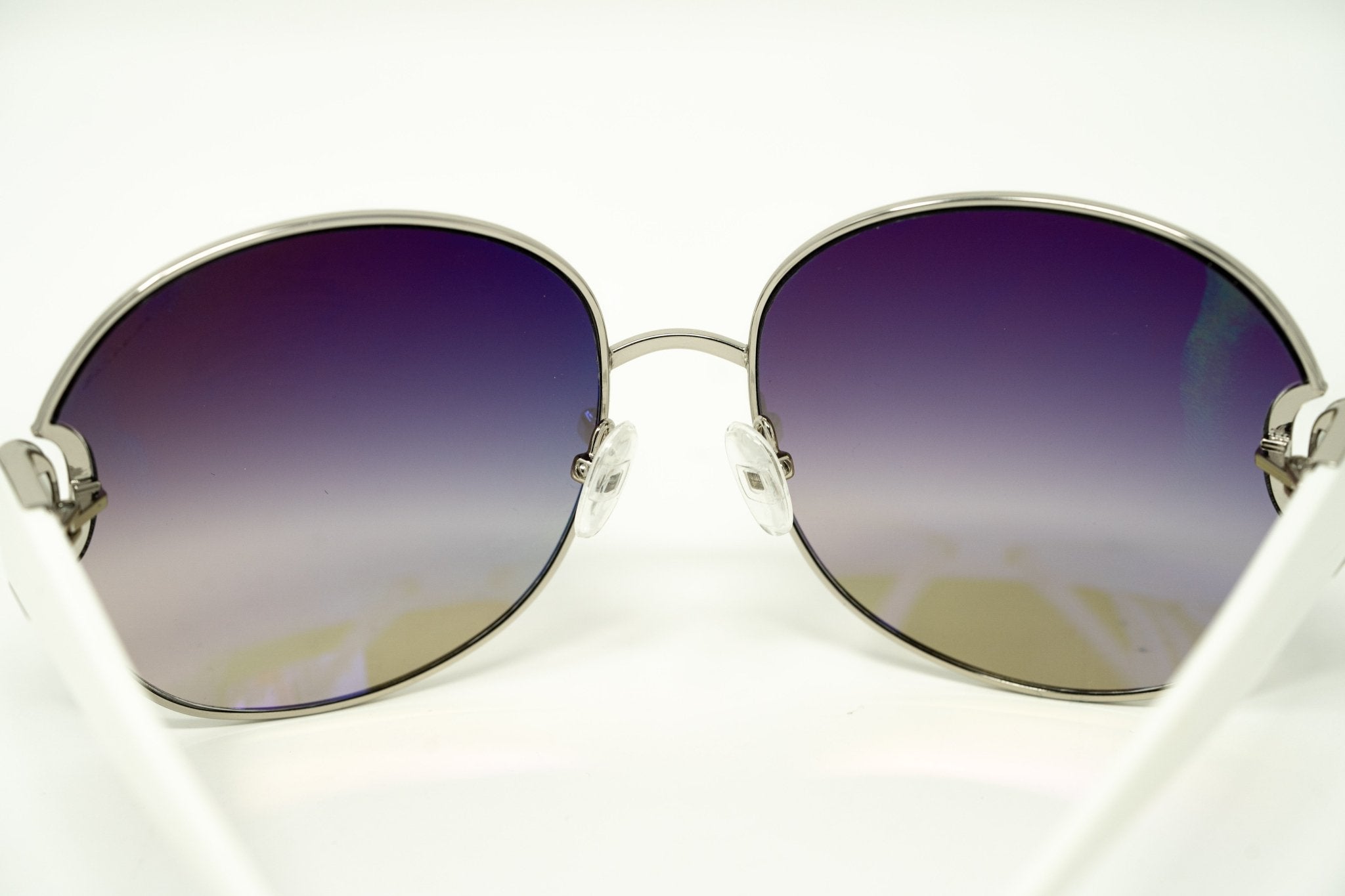 Oscar De La Renta Sunglasses Oversized Silver White and Grey-GR8 Sunglasses