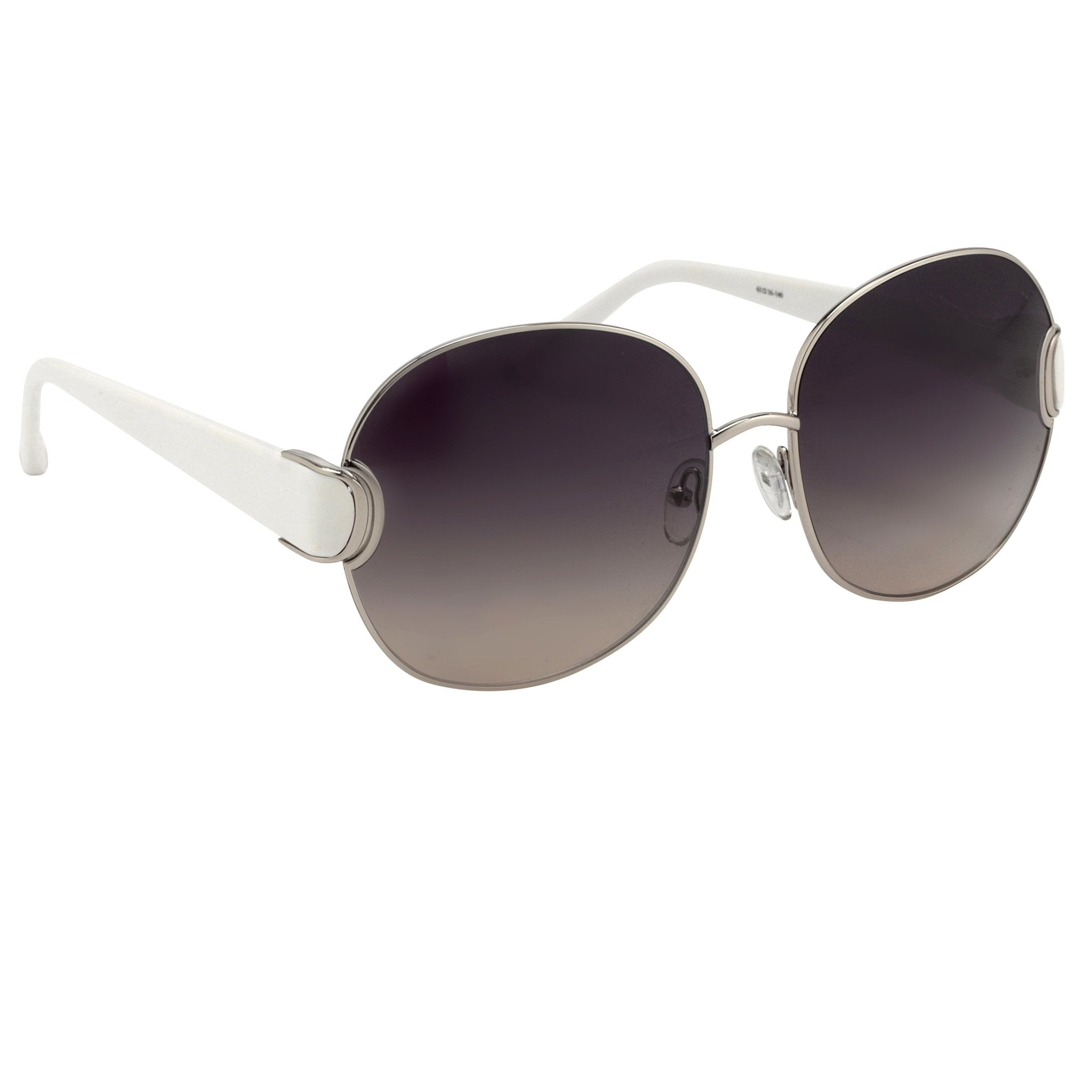 Oscar De La Renta Sunglasses Oversized Silver White and Grey-GR8 Sunglasses