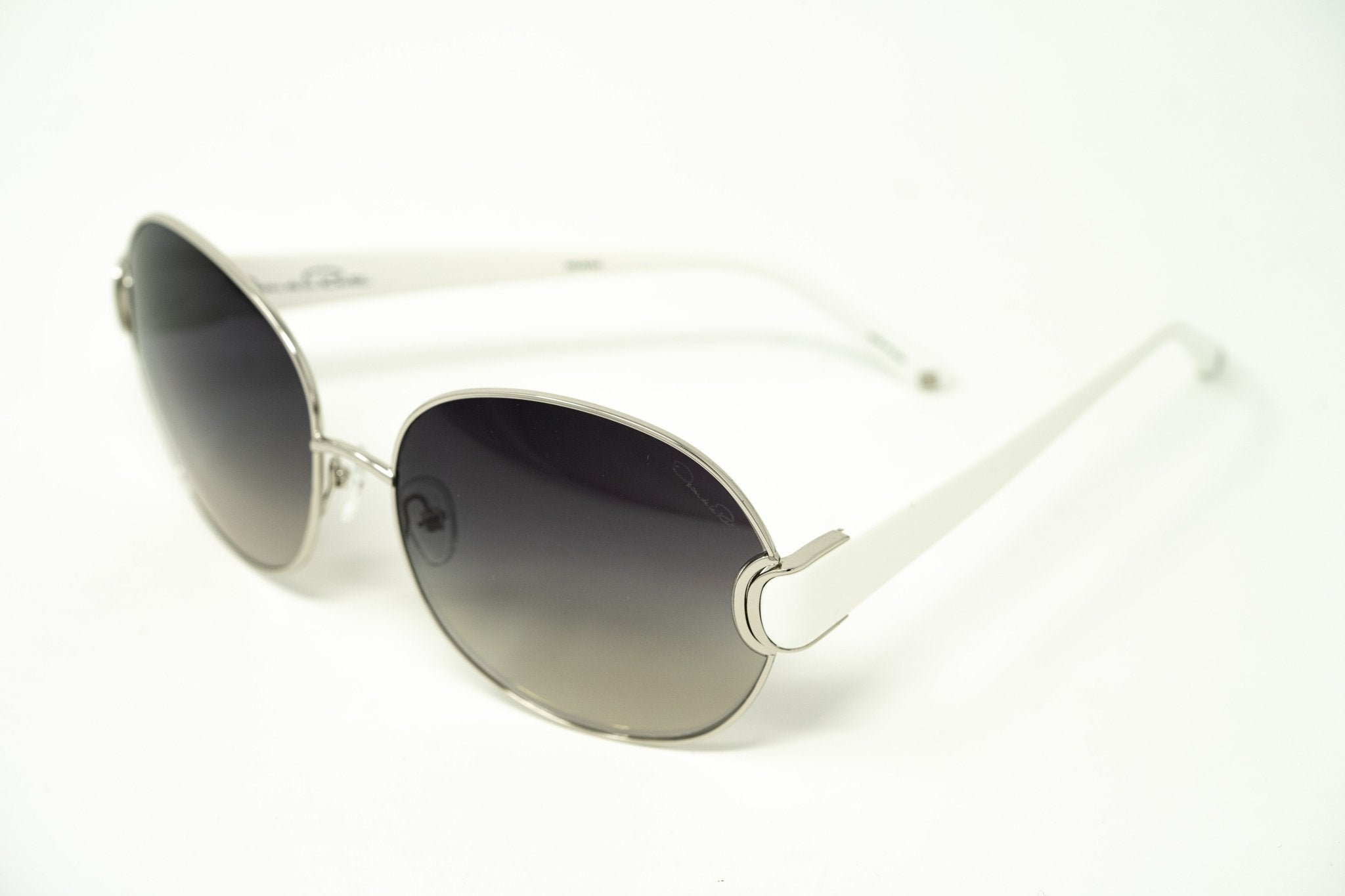 Oscar De La Renta Sunglasses Oversized Silver White and Grey-GR8 Sunglasses