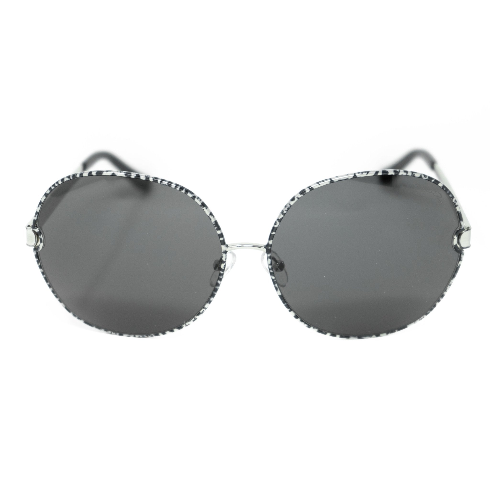 Oscar De La Renta Sunglasses Oversized Frame Tortoise and Dark Grey Lenses Category 3 - ODLR60C3SUN - Watches & Crystals