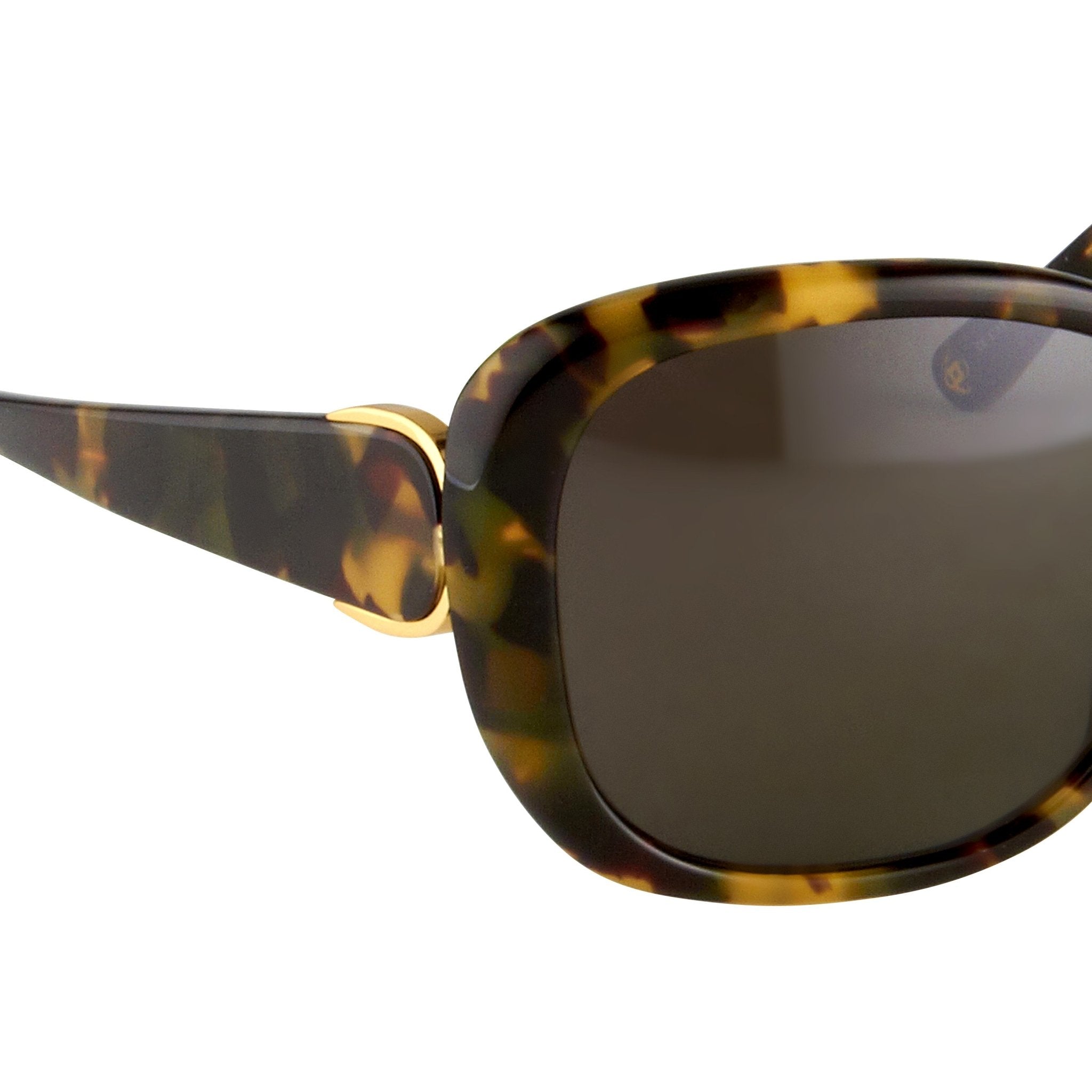 Oscar De La Renta Sunglasses Oversized Acetate Tortoise Shell and Grey-GR8 Sunglasses