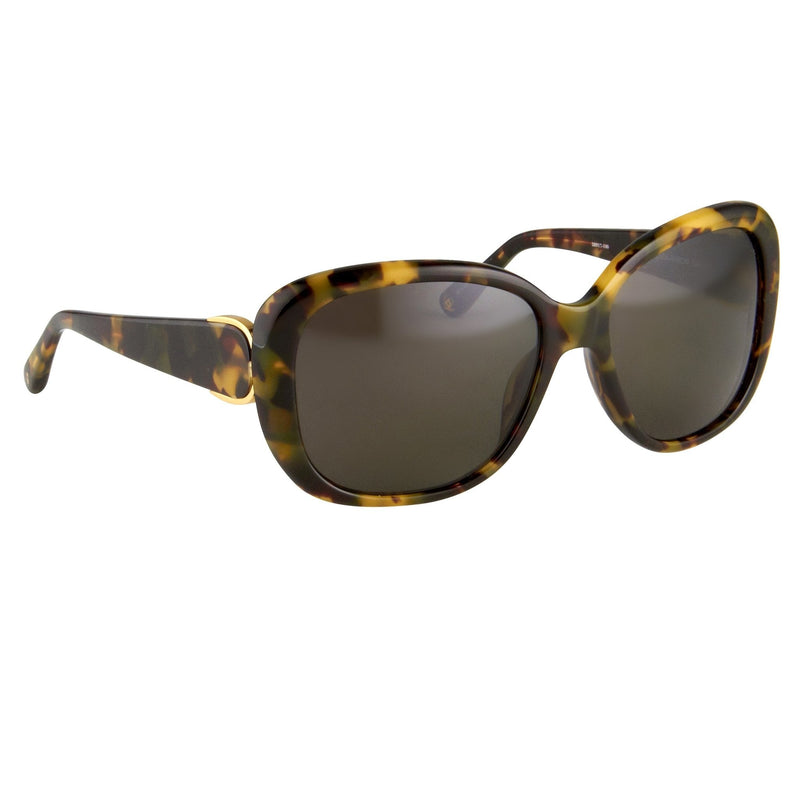 Oscar de la Renta Round Sunglasses Tortoiseshell Gold Trim Oscar de la Renta 53mm Round Modern Sunglasses | Nordstromrack main image 4
