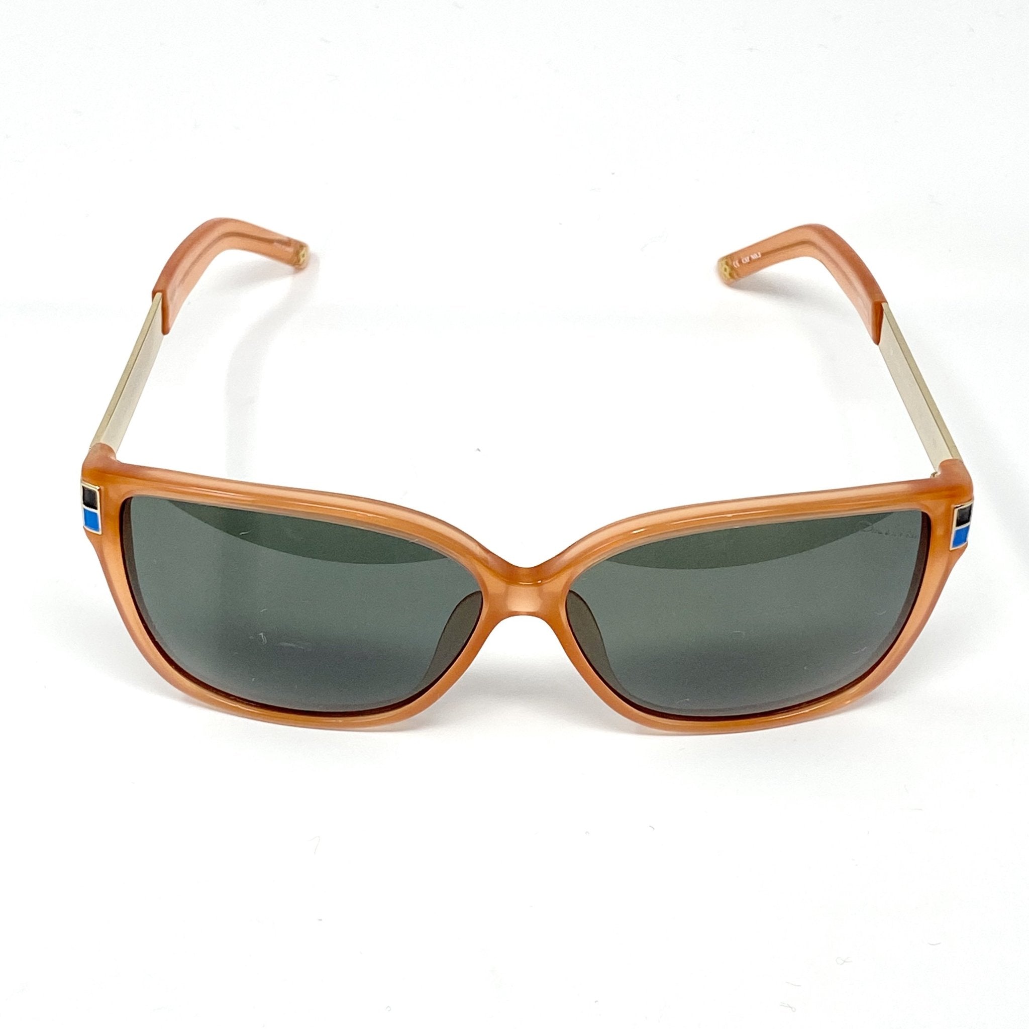 Oscar De La Renta Sunglasses Oversized Orange and Green-GR8 Sunglasses