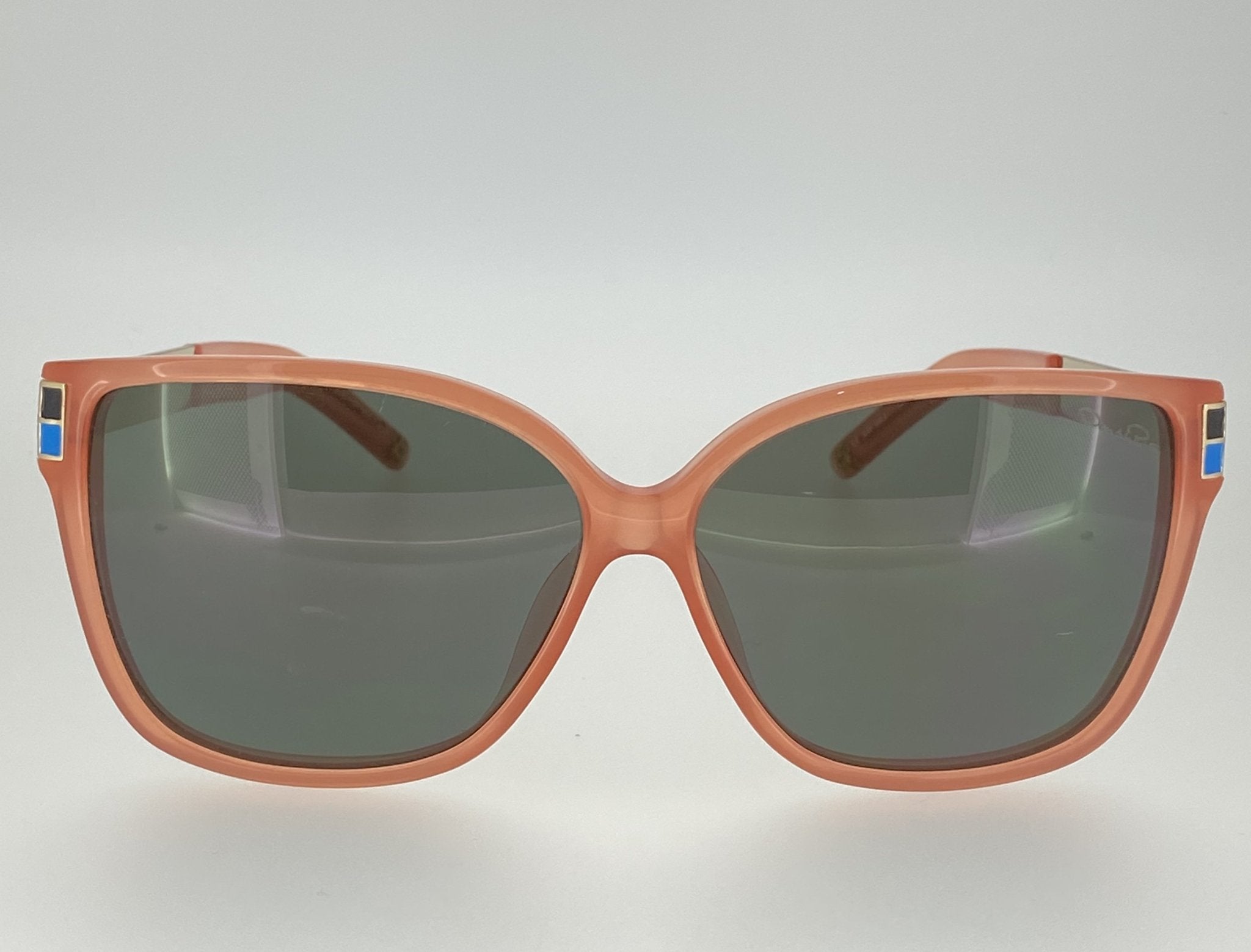 Oscar De La Renta Sunglasses Oversized Orange and Green-GR8 Sunglasses