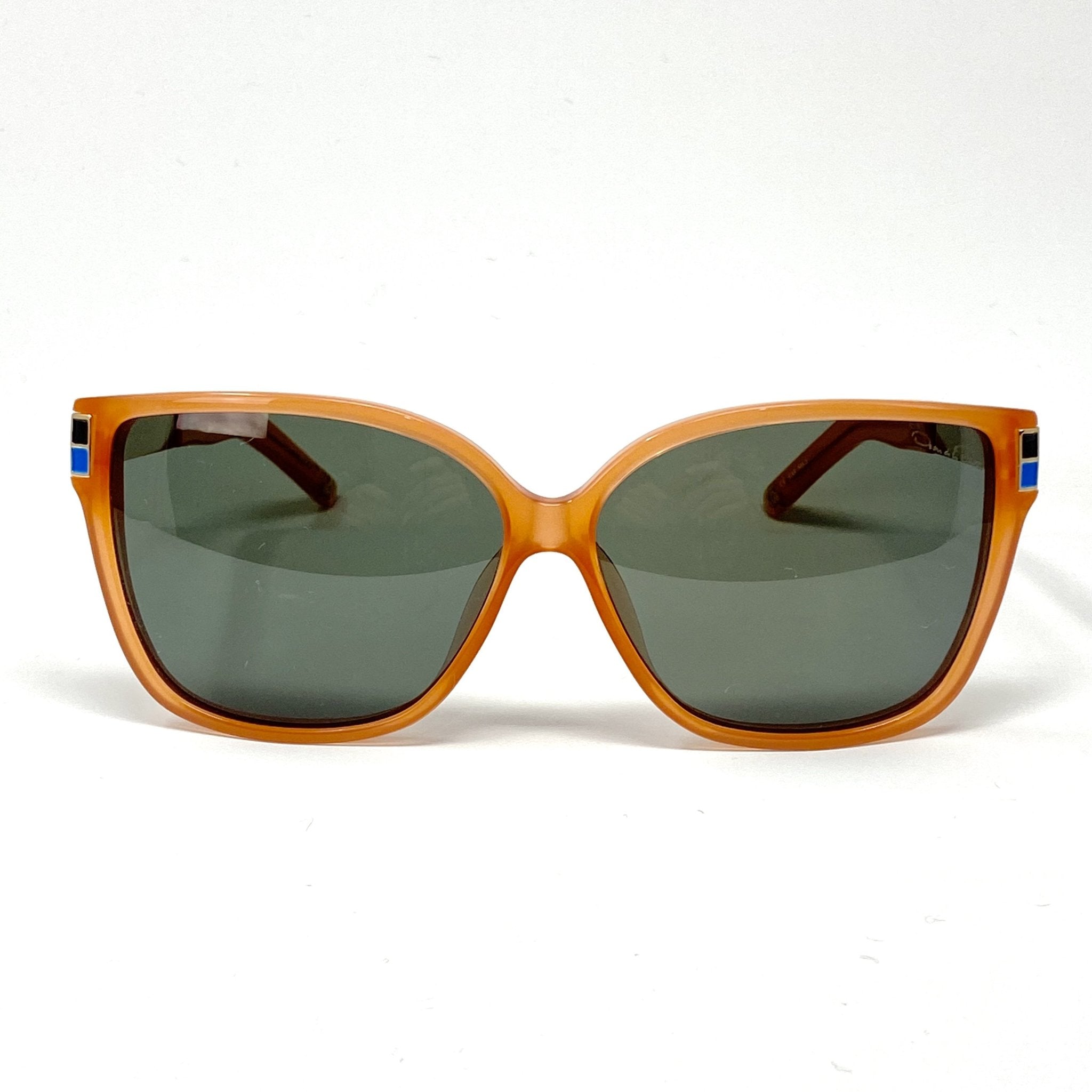 Oscar De La Renta Sunglasses Oversized Orange and Green-GR8 Sunglasses