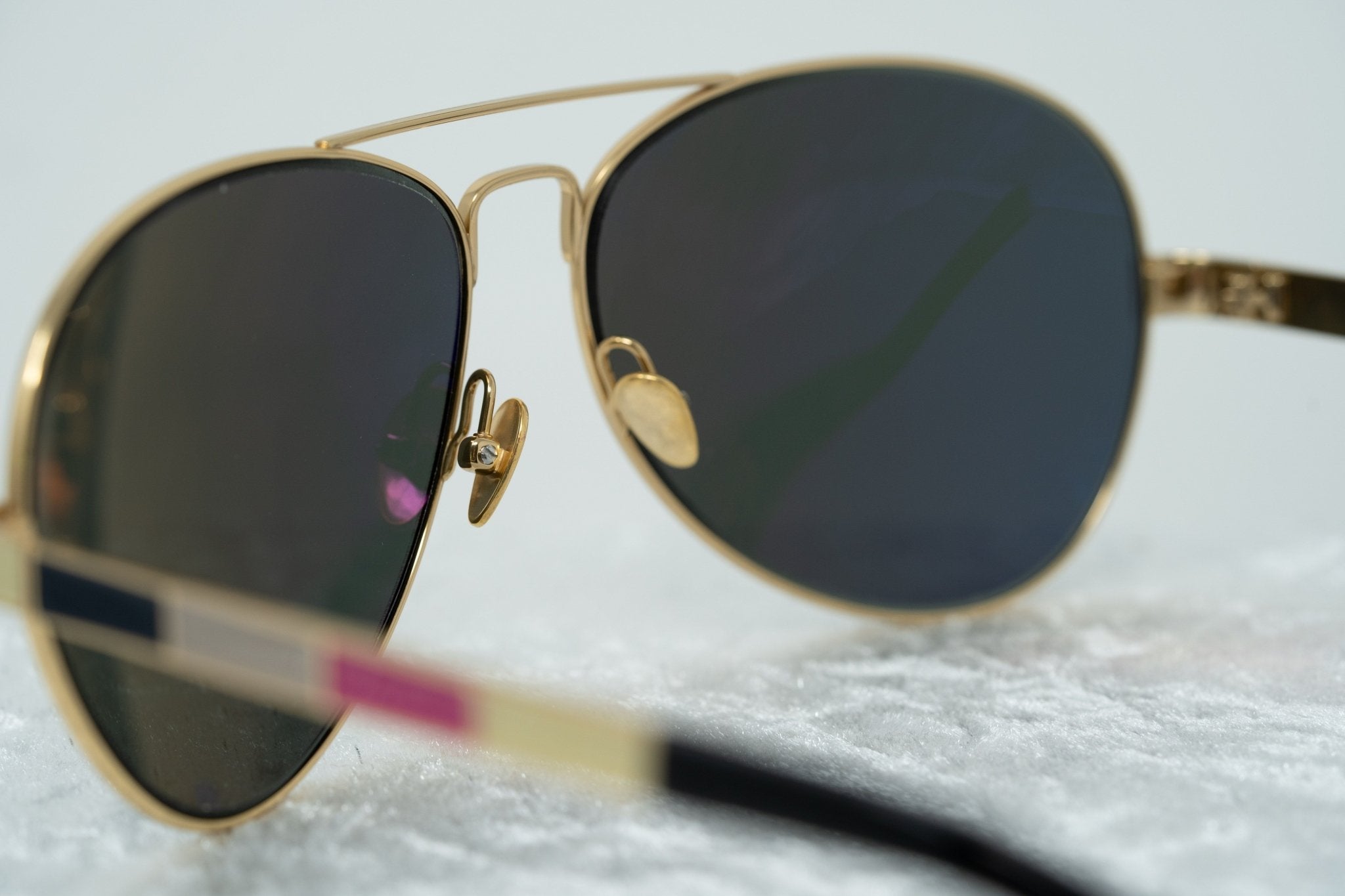 Oscar De La Renta Sunglasses Rose Gold and Green-GR8 Sunglasses