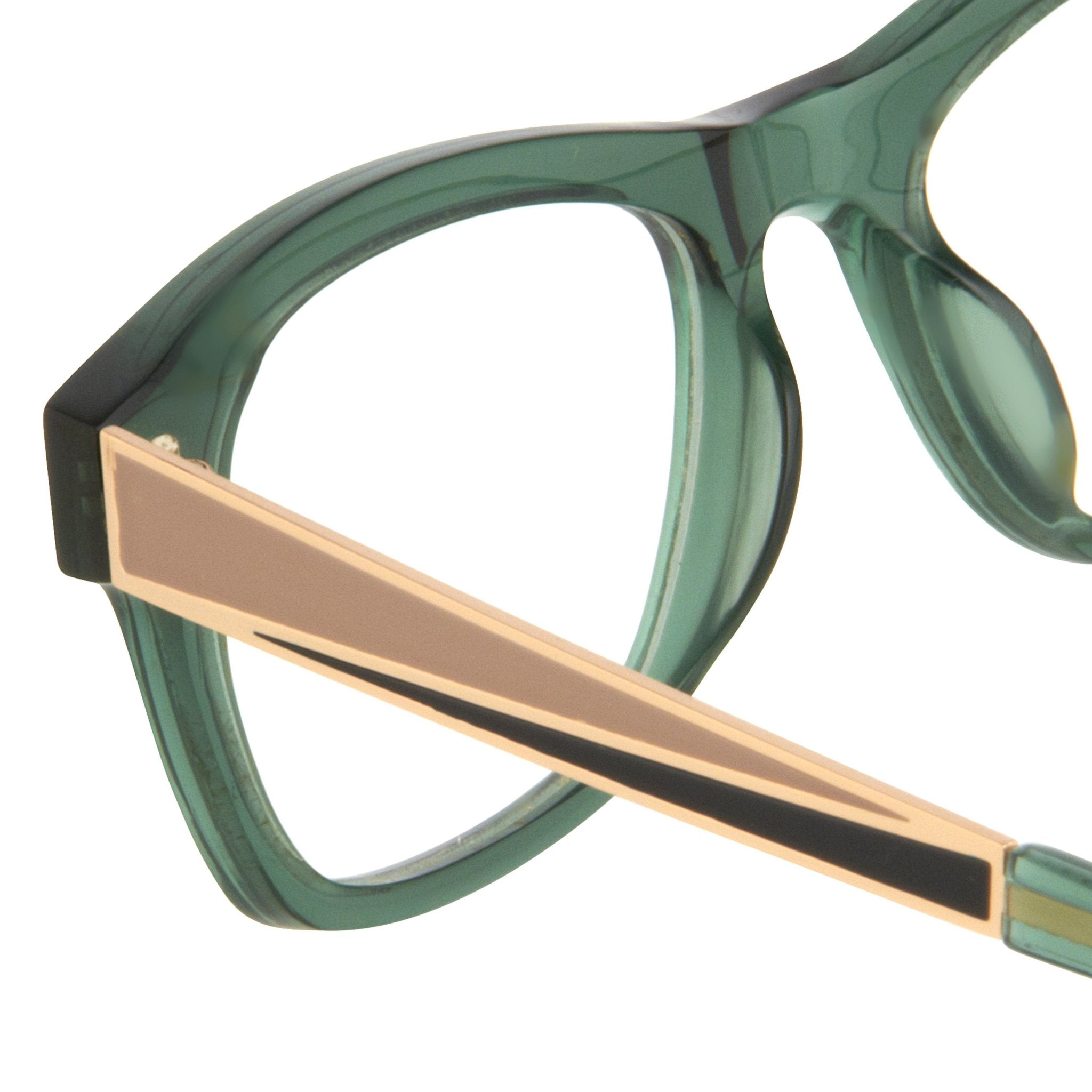 Oscar De La Renta Unisex Eyeglasses Rectangle Forest Green with Clear Lenses - ODLR41C3OPT - Watches & Crystals