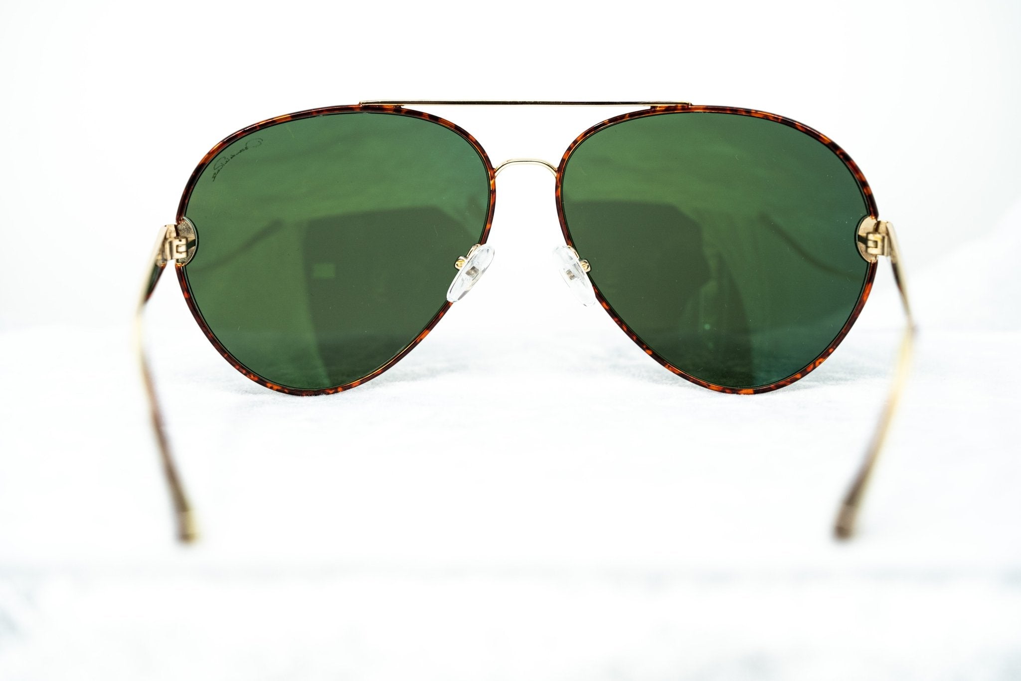 Oscar De La Renta Unisex Sunglasses Amber with Green Lenses - ODLR59C1SUN - Watches & Crystals