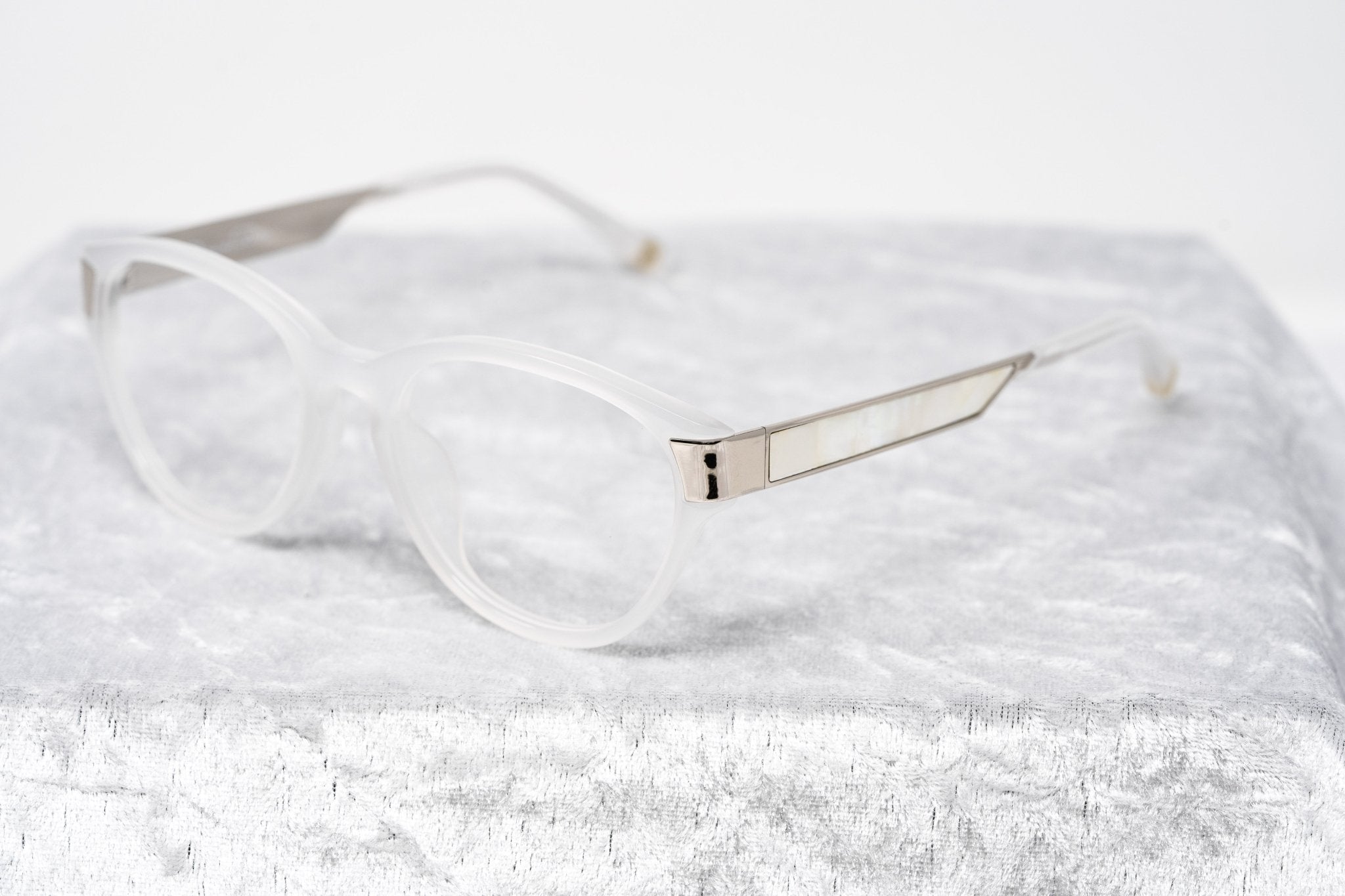 Oscar De La Renta Women Eyeglasses Oval Ivory White Mother of Pearl and Clear Lenses - ODLR37C3OPT - Watches & Crystals