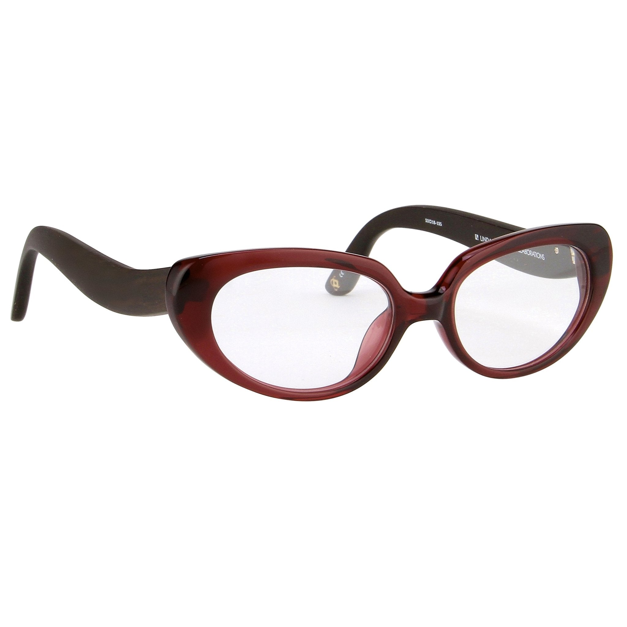 Oscar De La Renta Eyeglasses Oval Sandalwood Ruby and Clear-GR8 Sunglasses