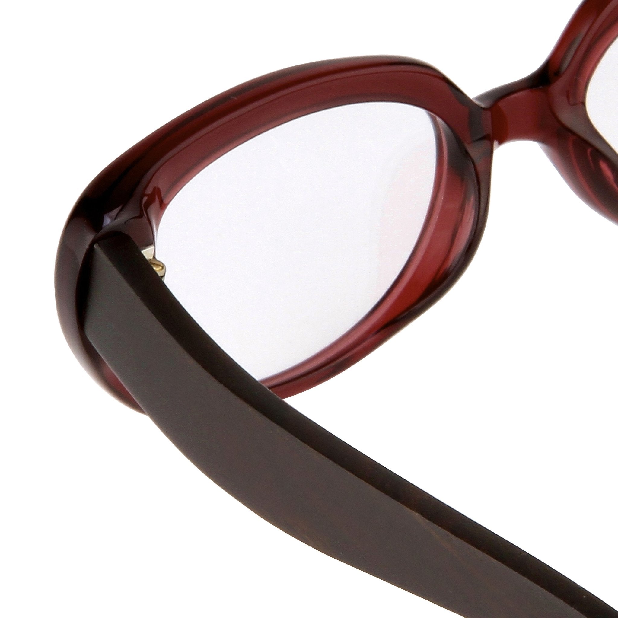 Oscar De La Renta Eyeglasses Oval Sandalwood Ruby and Clear-GR8 Sunglasses