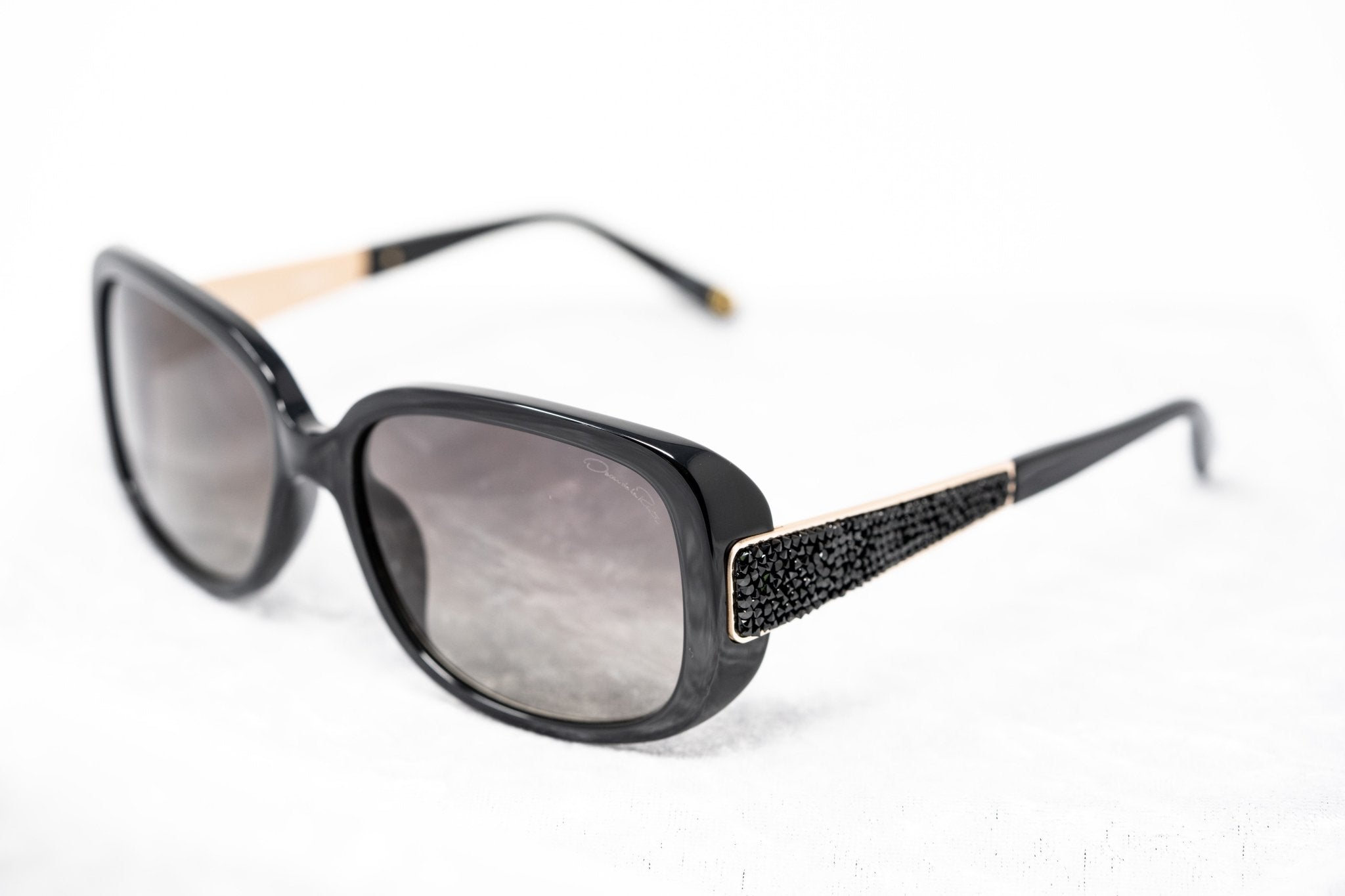 Oscar De La Renta Sunglasses Oversized Black and Grey Graduated-GR8 Sunglasses