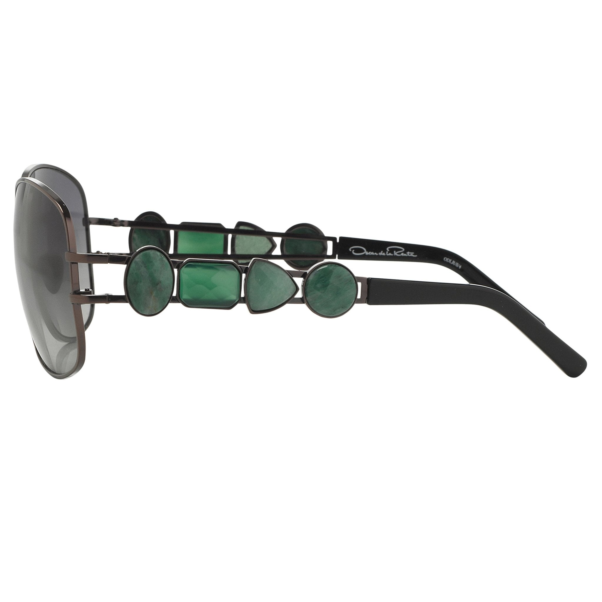 Oscar De La Renta Sunglasses Oval Bronze and Green-GR8 Sunglasses