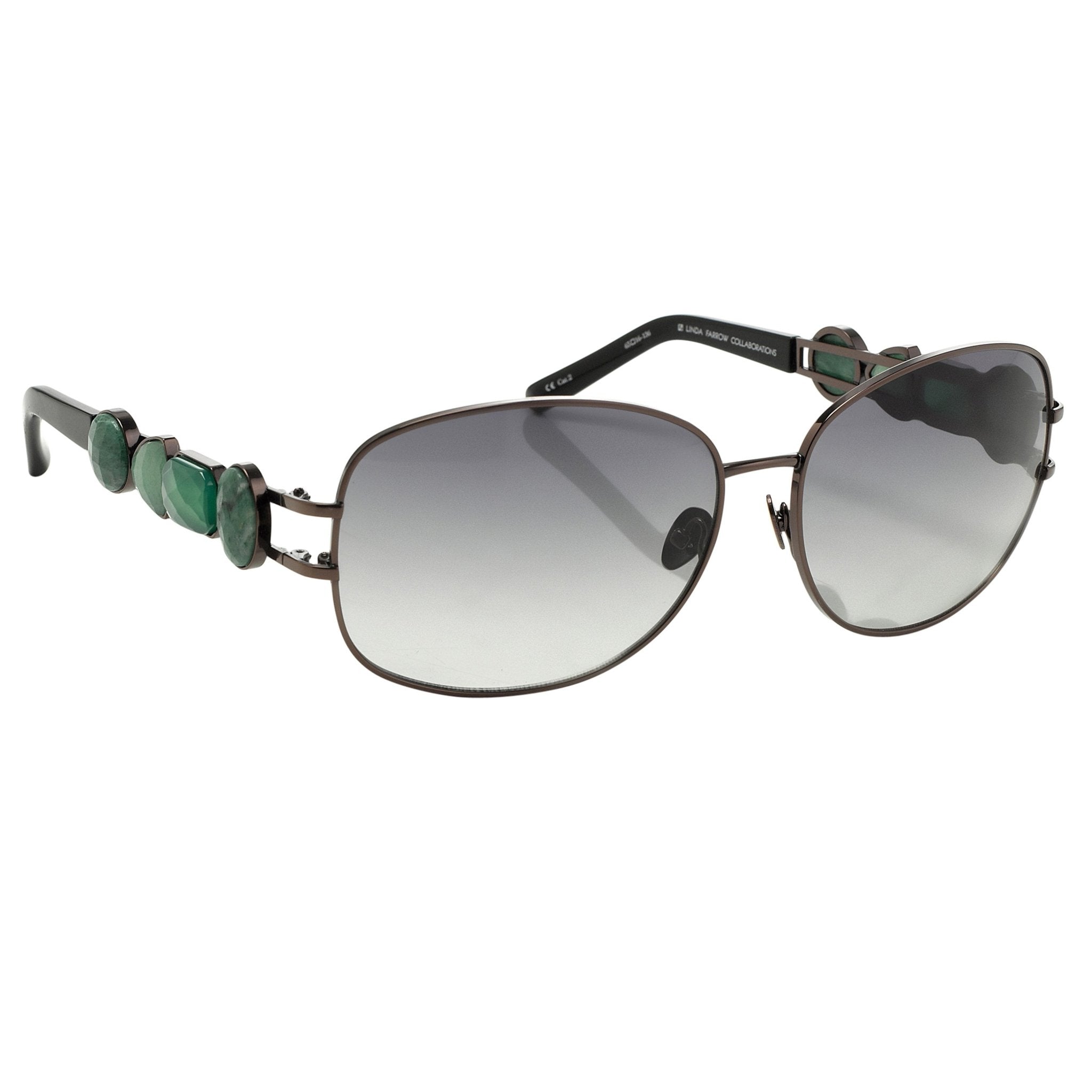 Oscar De La Renta Sunglasses Oval Bronze and Green-GR8 Sunglasses