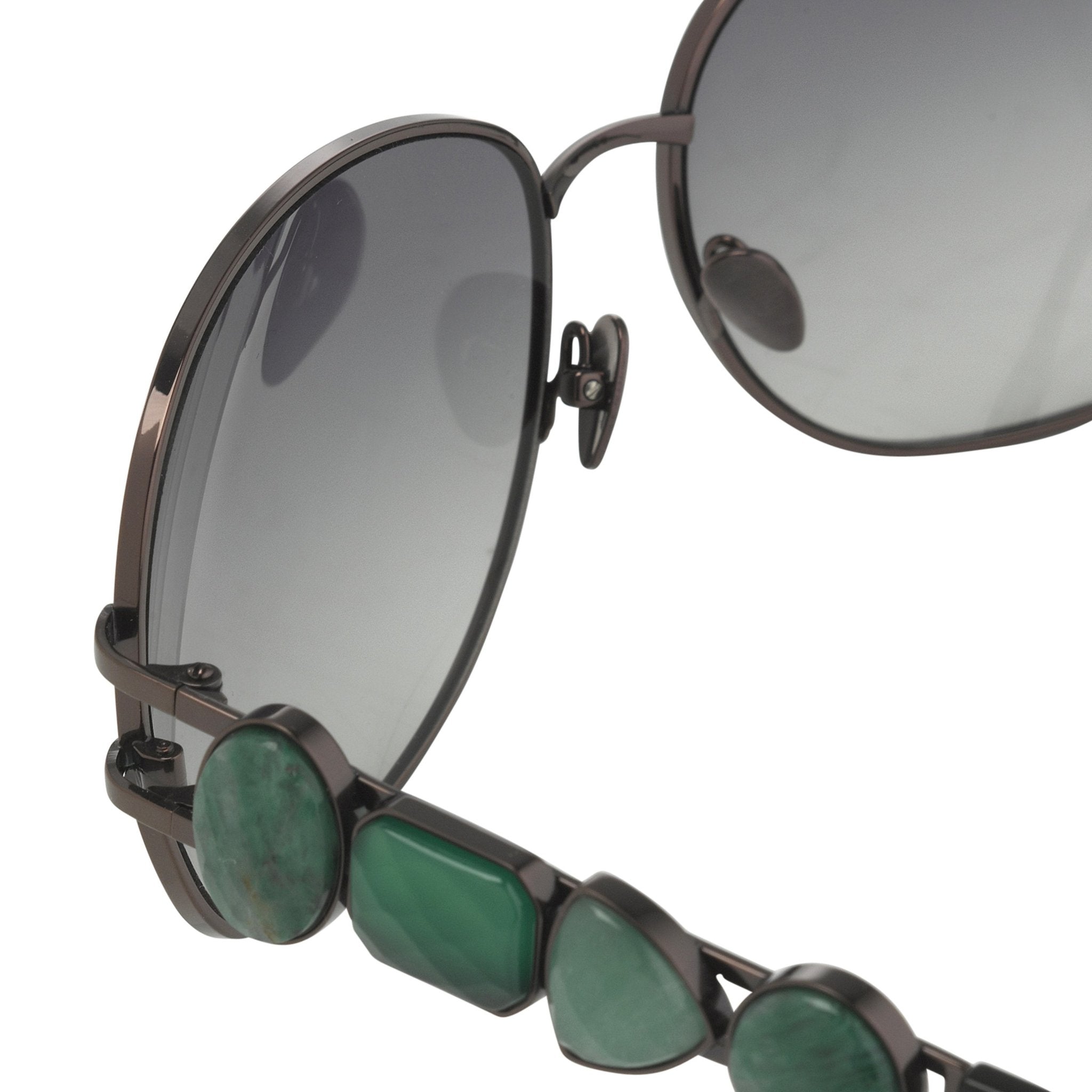 Oscar De La Renta Sunglasses Oval Bronze and Green-GR8 Sunglasses