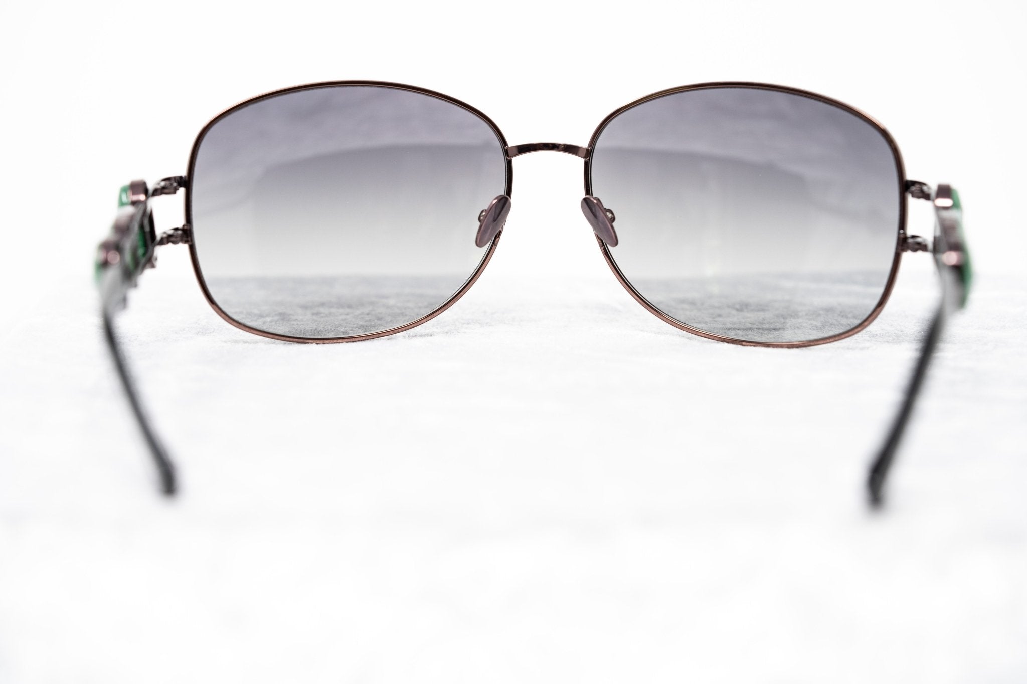 Oscar De La Renta Sunglasses Oval Bronze and Green-GR8 Sunglasses