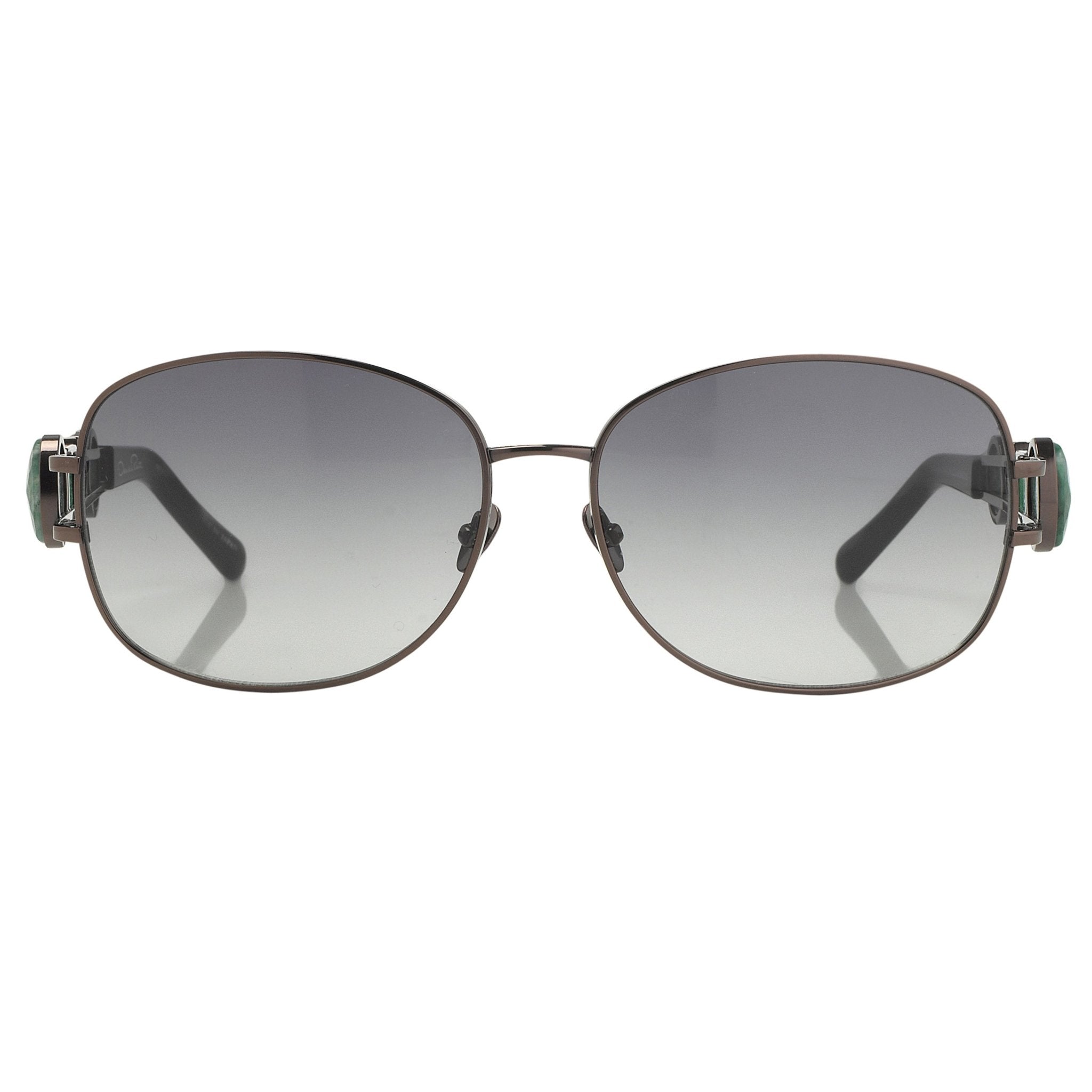 Oscar De La Renta Sunglasses Oval Bronze and Green-GR8 Sunglasses