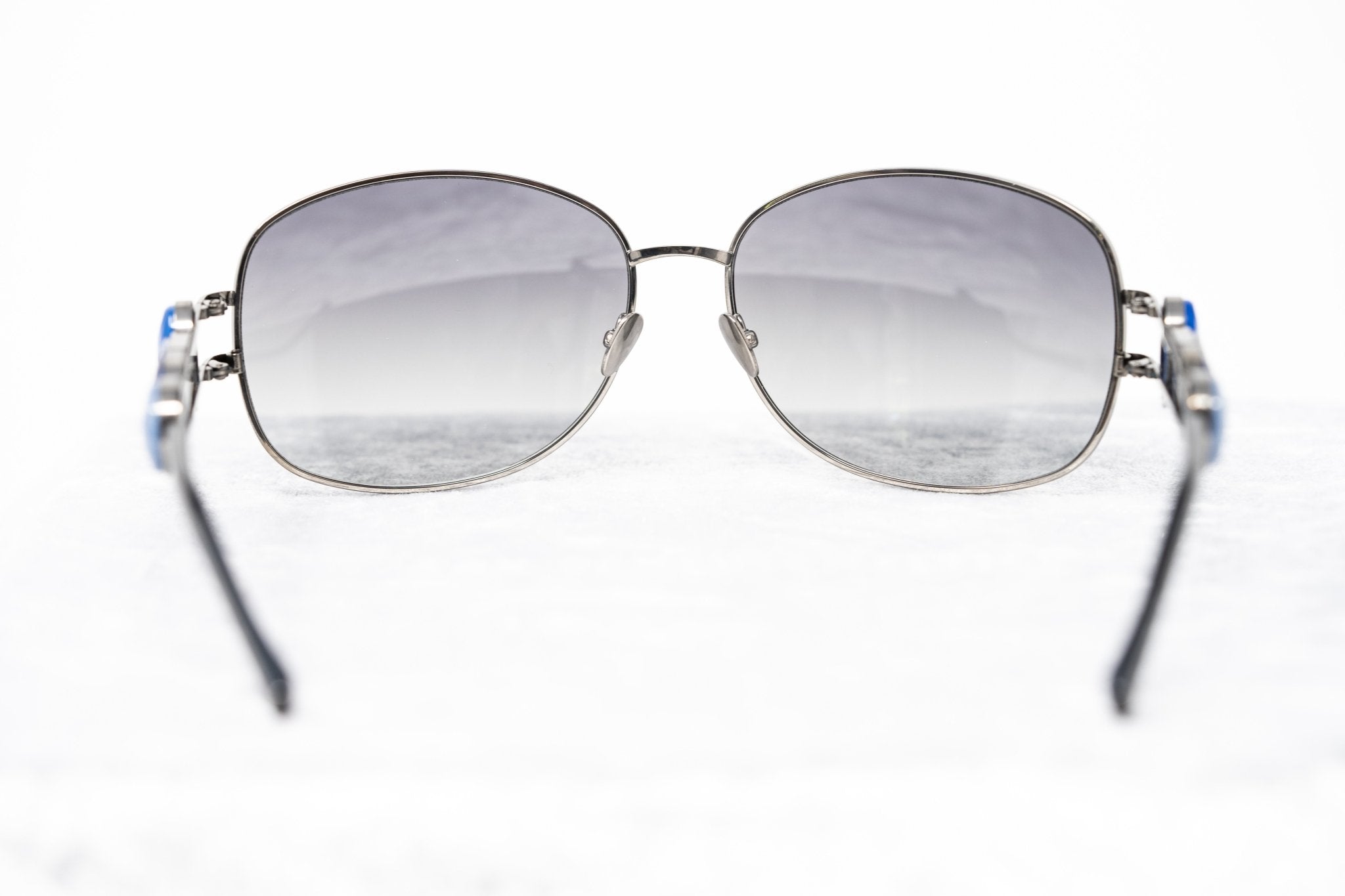 Oscar De La Renta Sunglasses Oval Gun Metal and Grey-GR8 Sunglasses