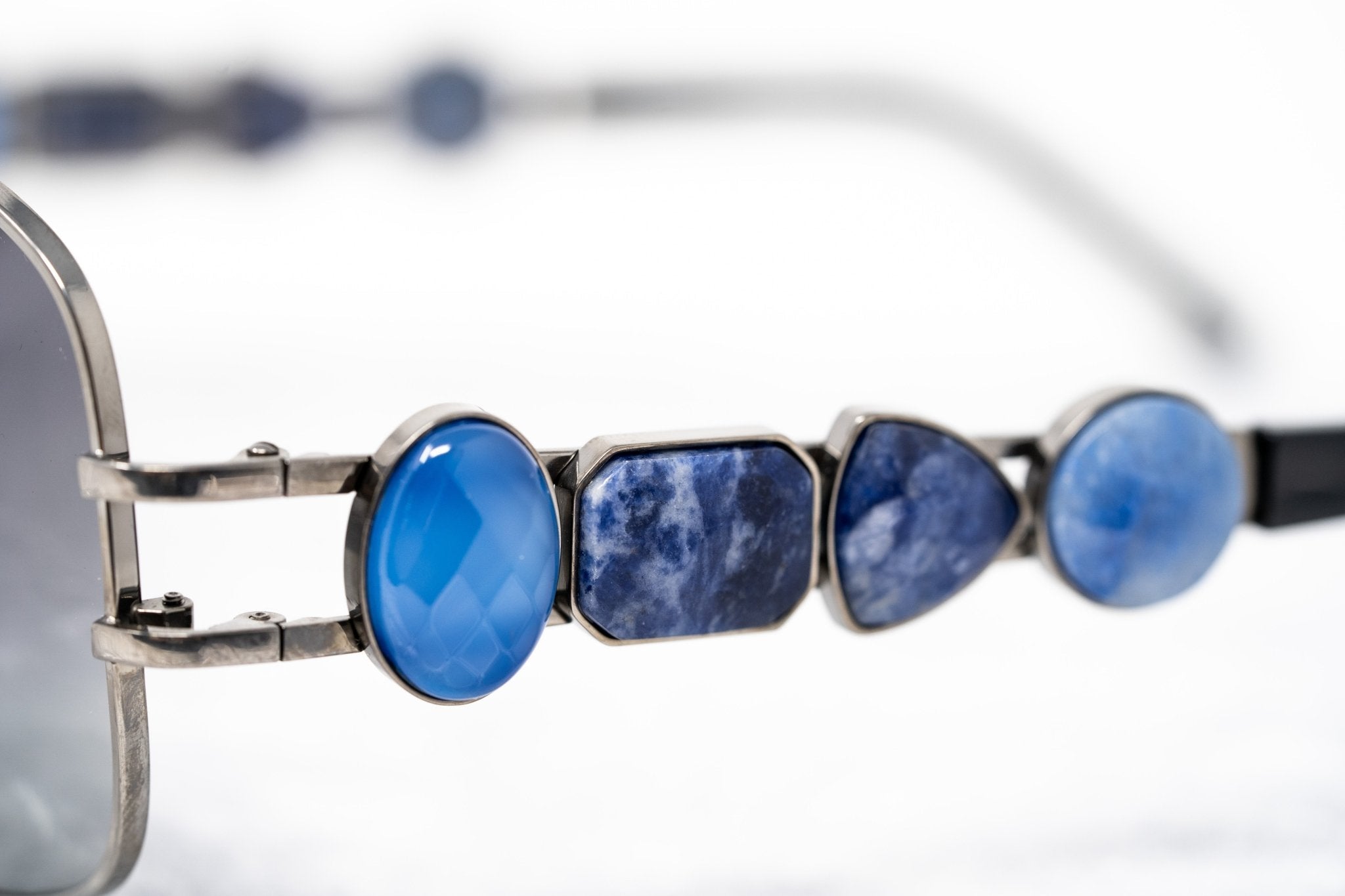 Oscar De La Renta Sunglasses Oval Gun Metal and Grey-GR8 Sunglasses