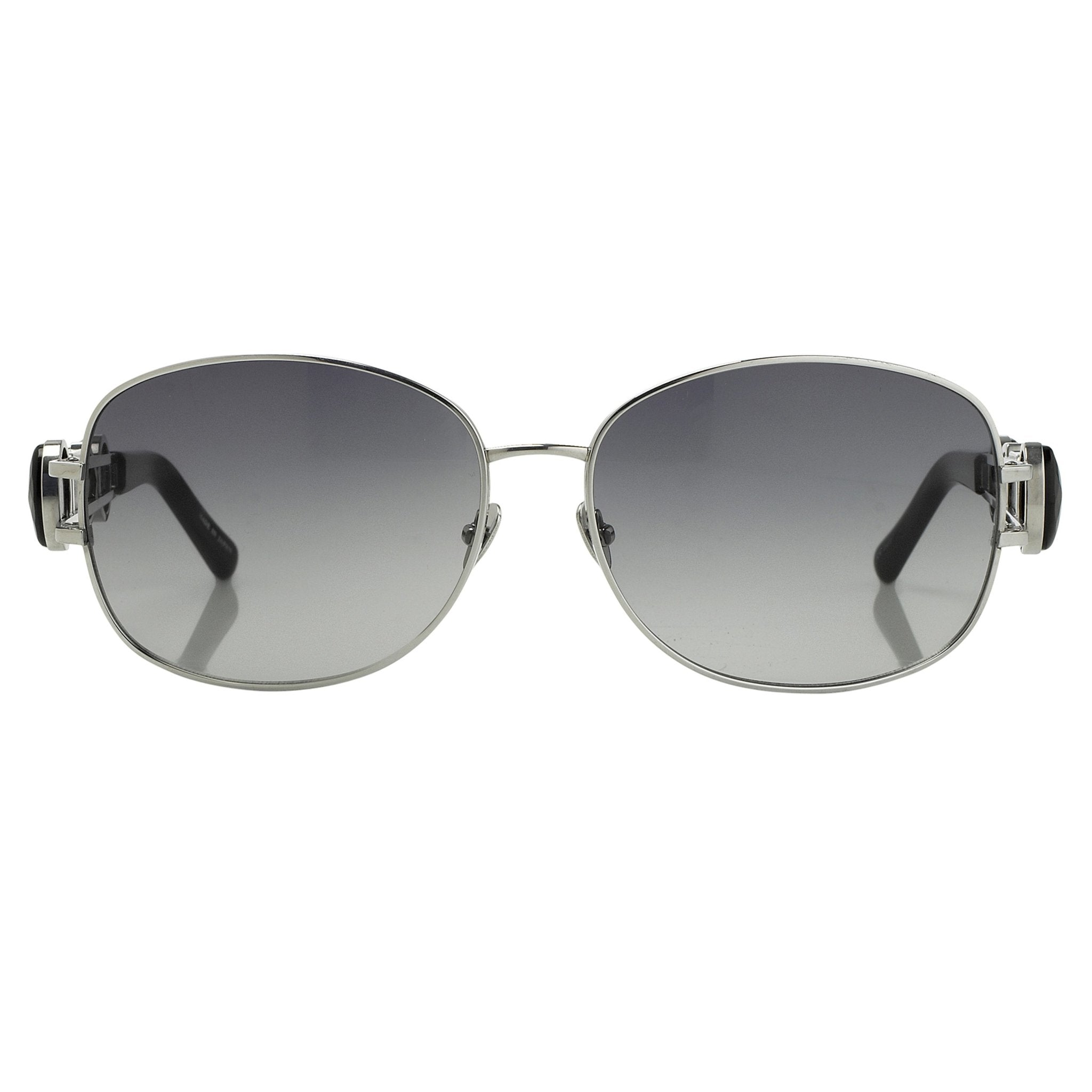 Oscar De La Renta Sunglasses Oval Silver and Grey-GR8 Sunglasses