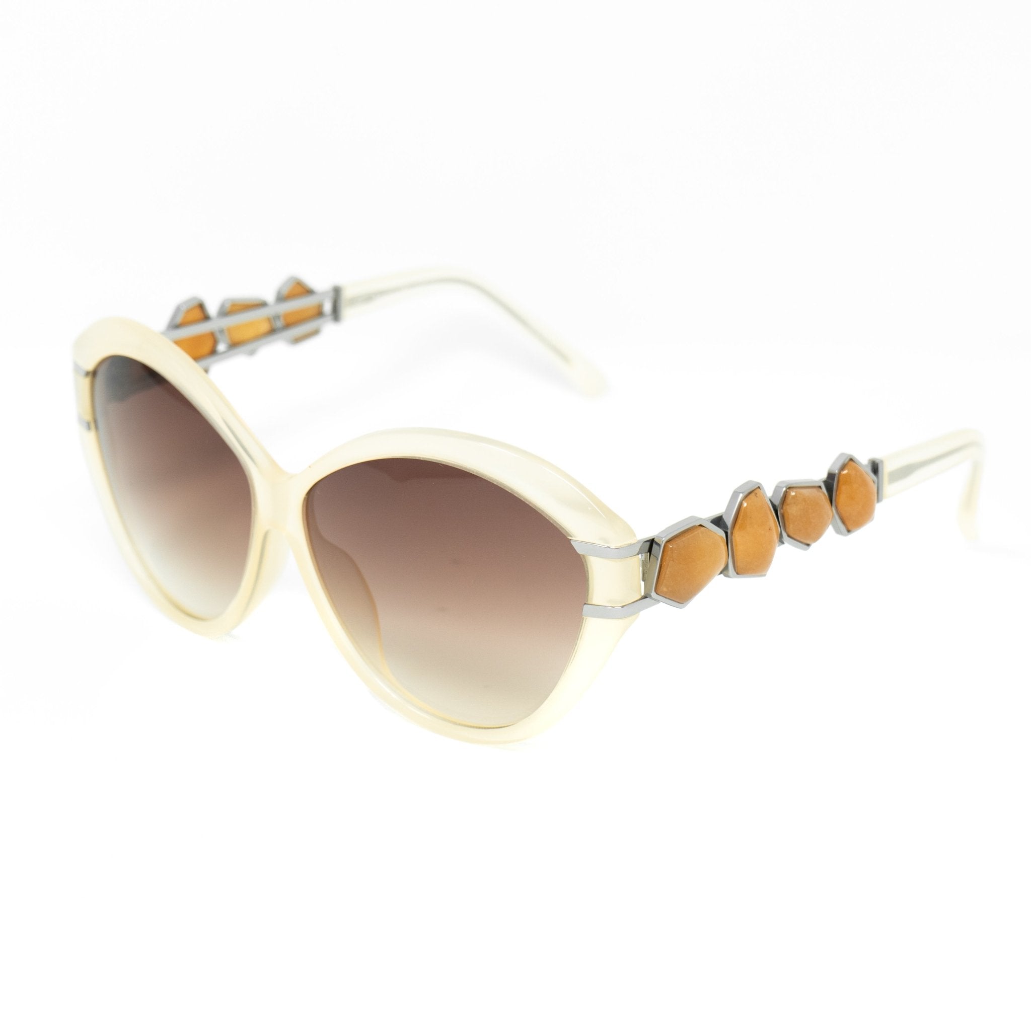 Oscar De La Renta Sunglasses Oversized Nude and Brown-GR8 Sunglasses